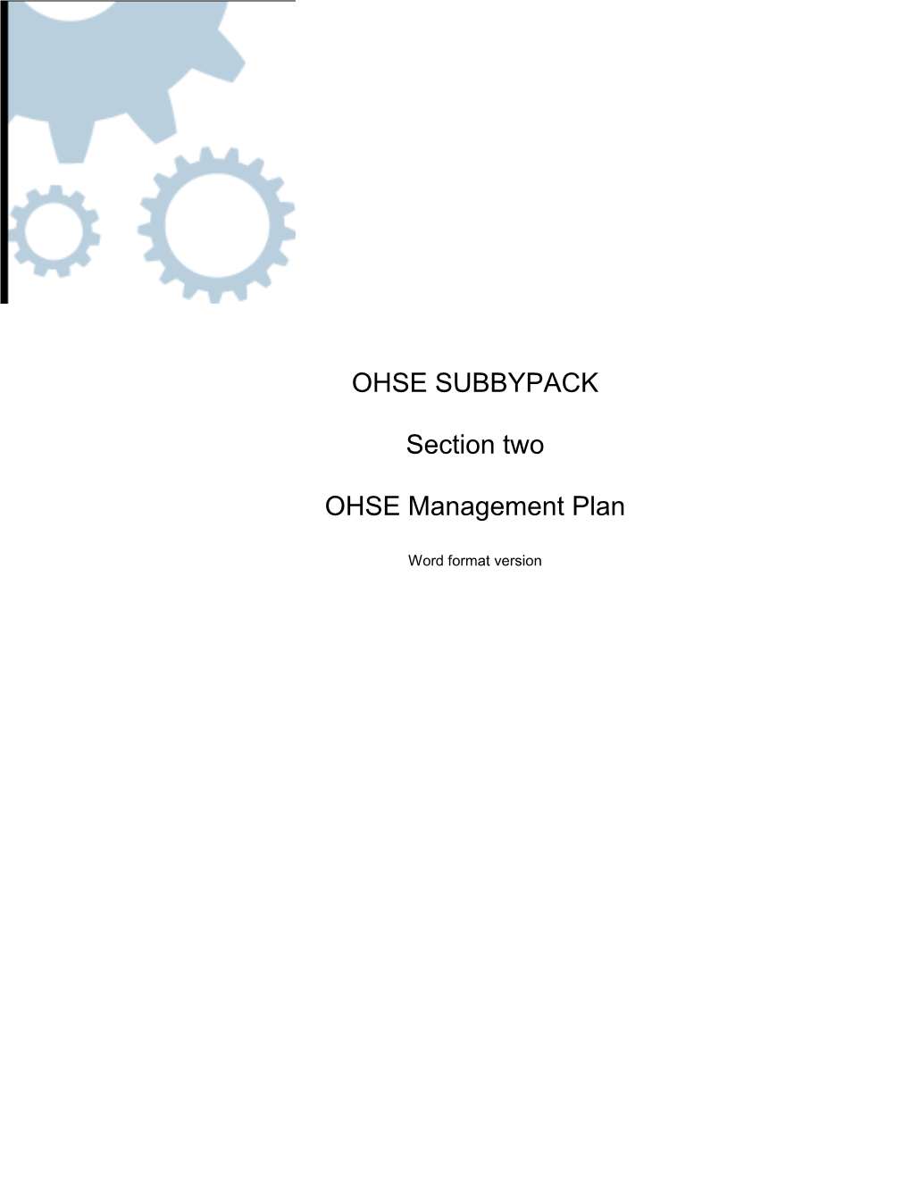OHSE Management Plan