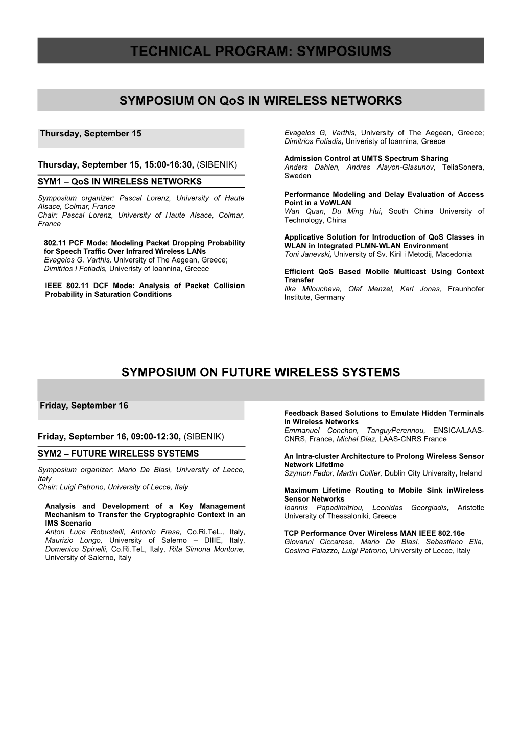 SYM1 Qos in WIRELESS NETWORKS