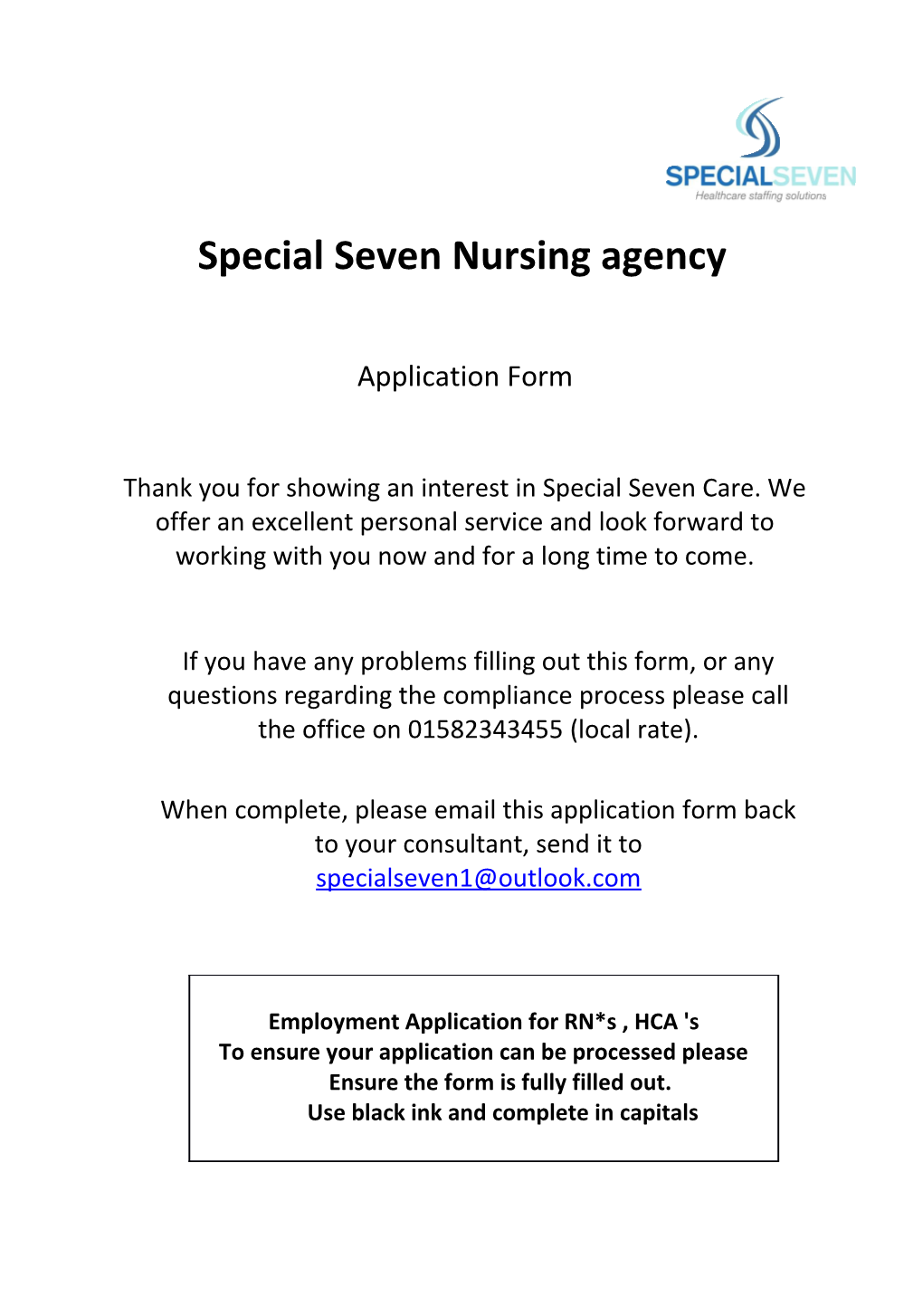 Special Seven Nursing Agency