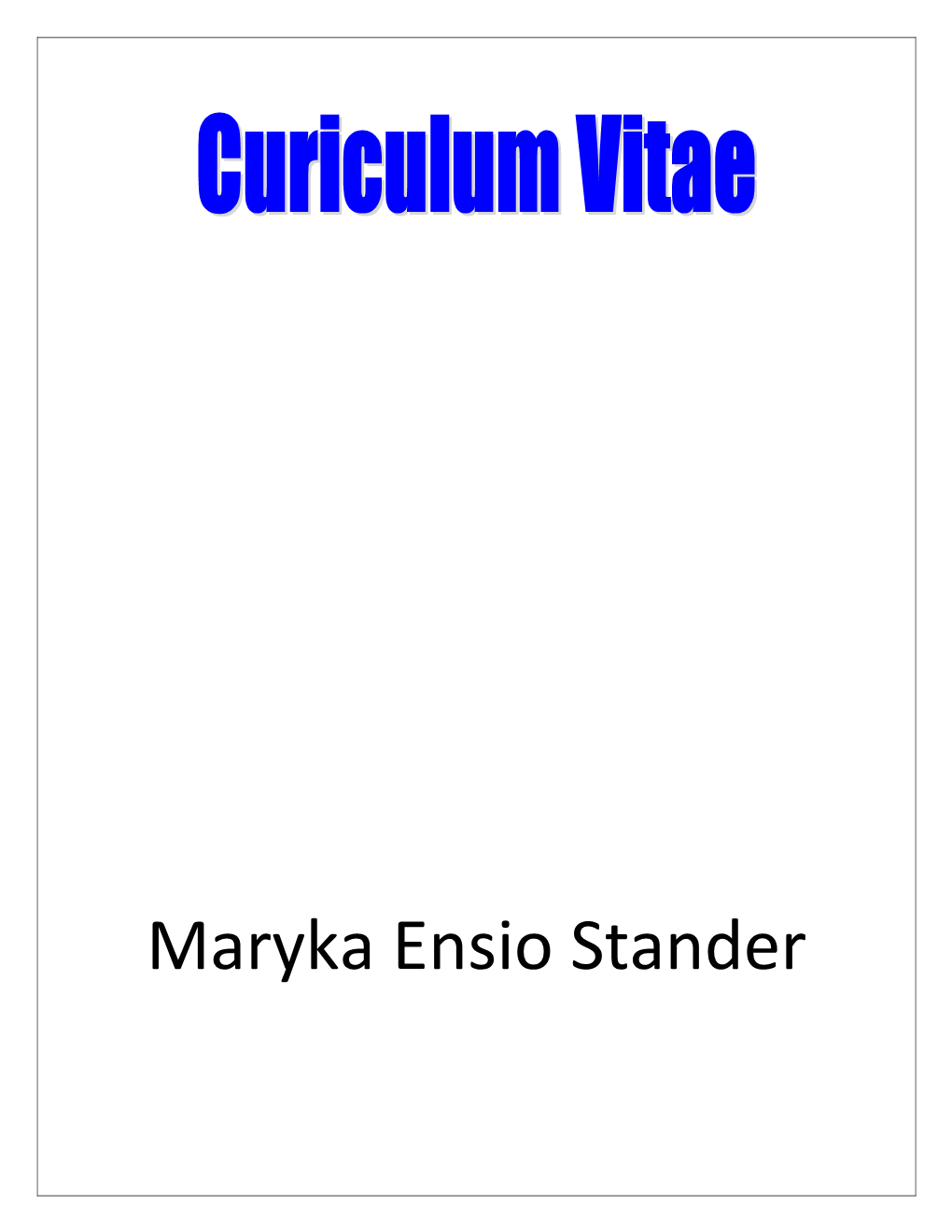 Curriculum Vitae s398