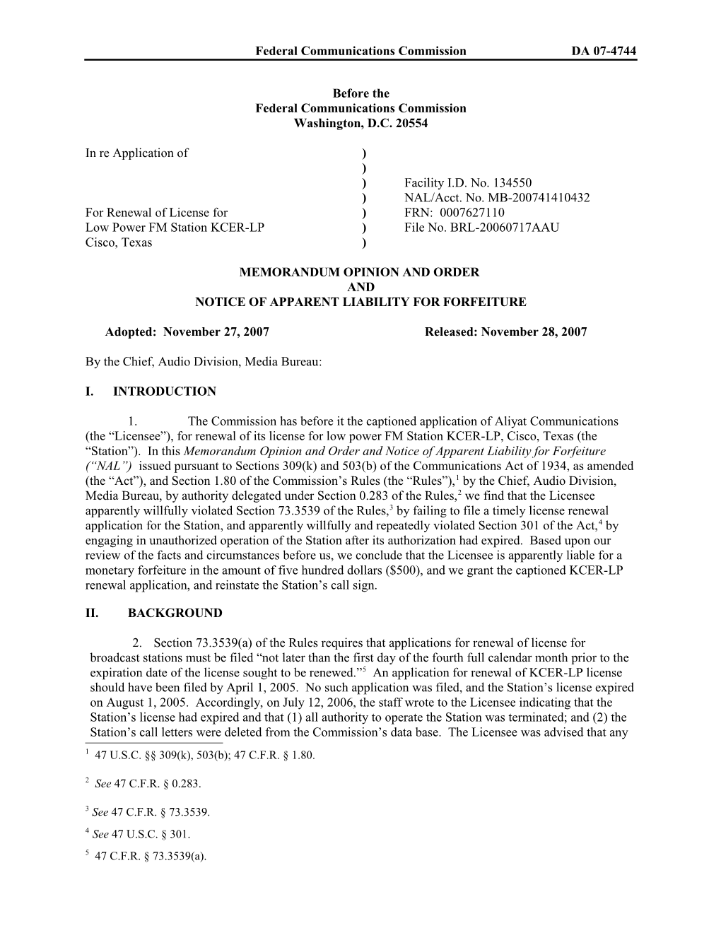 Memorandum Opinion and Order s40