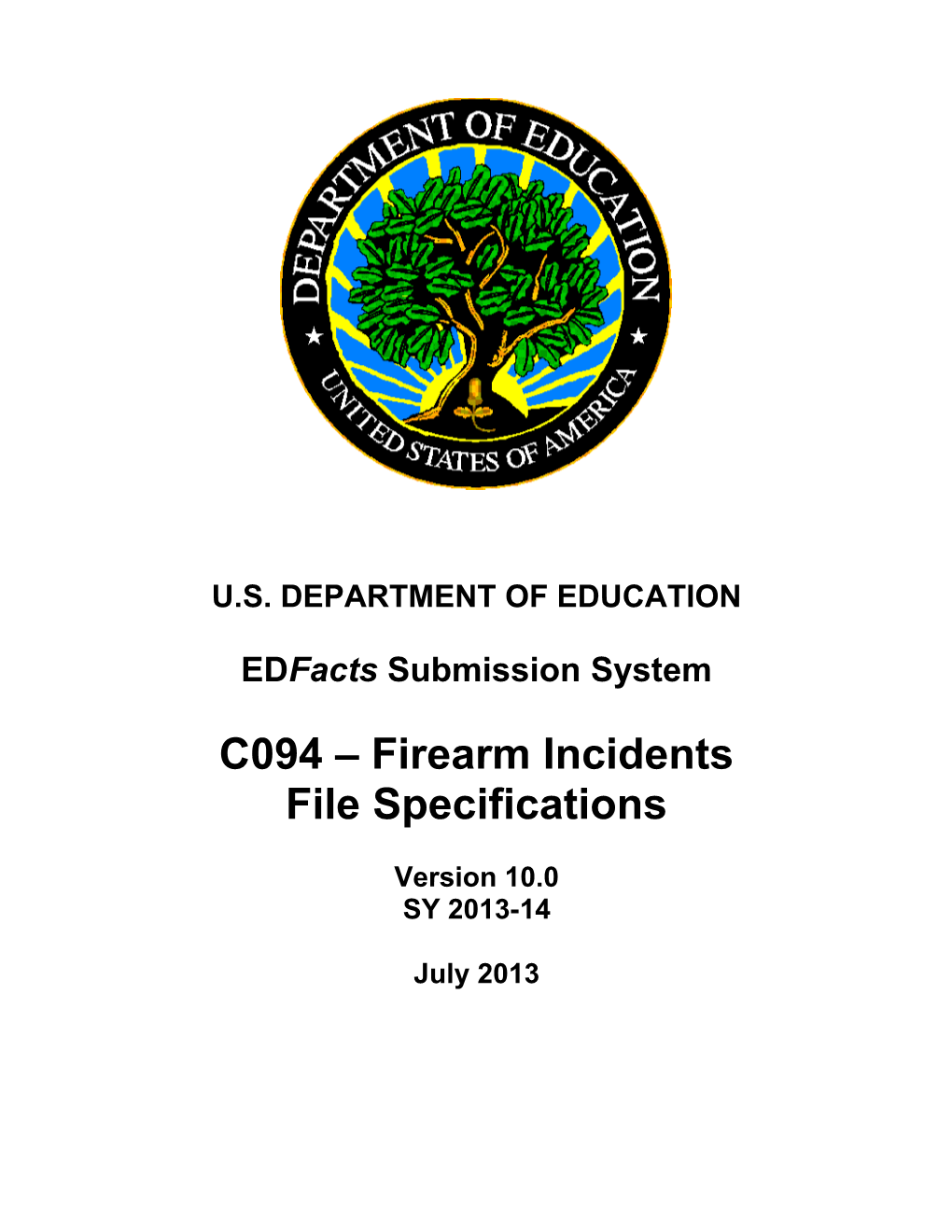 Firearm Incidents File Specifications