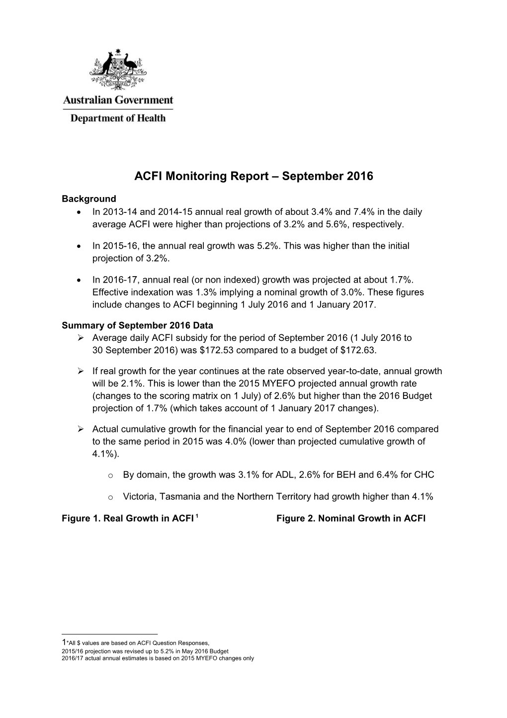 ACFI Monitoring Report September2016