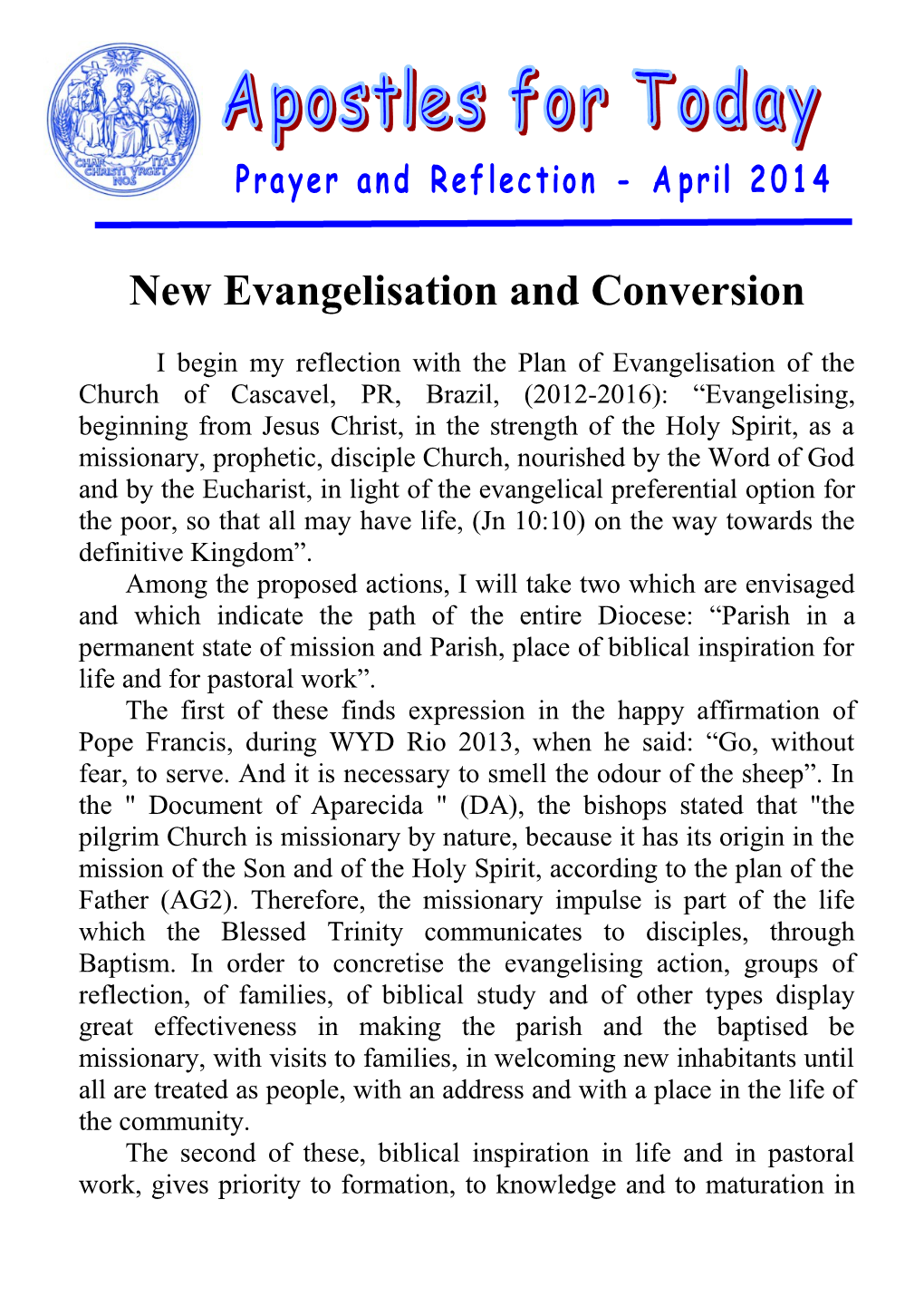 New Evangelisation and Conversion