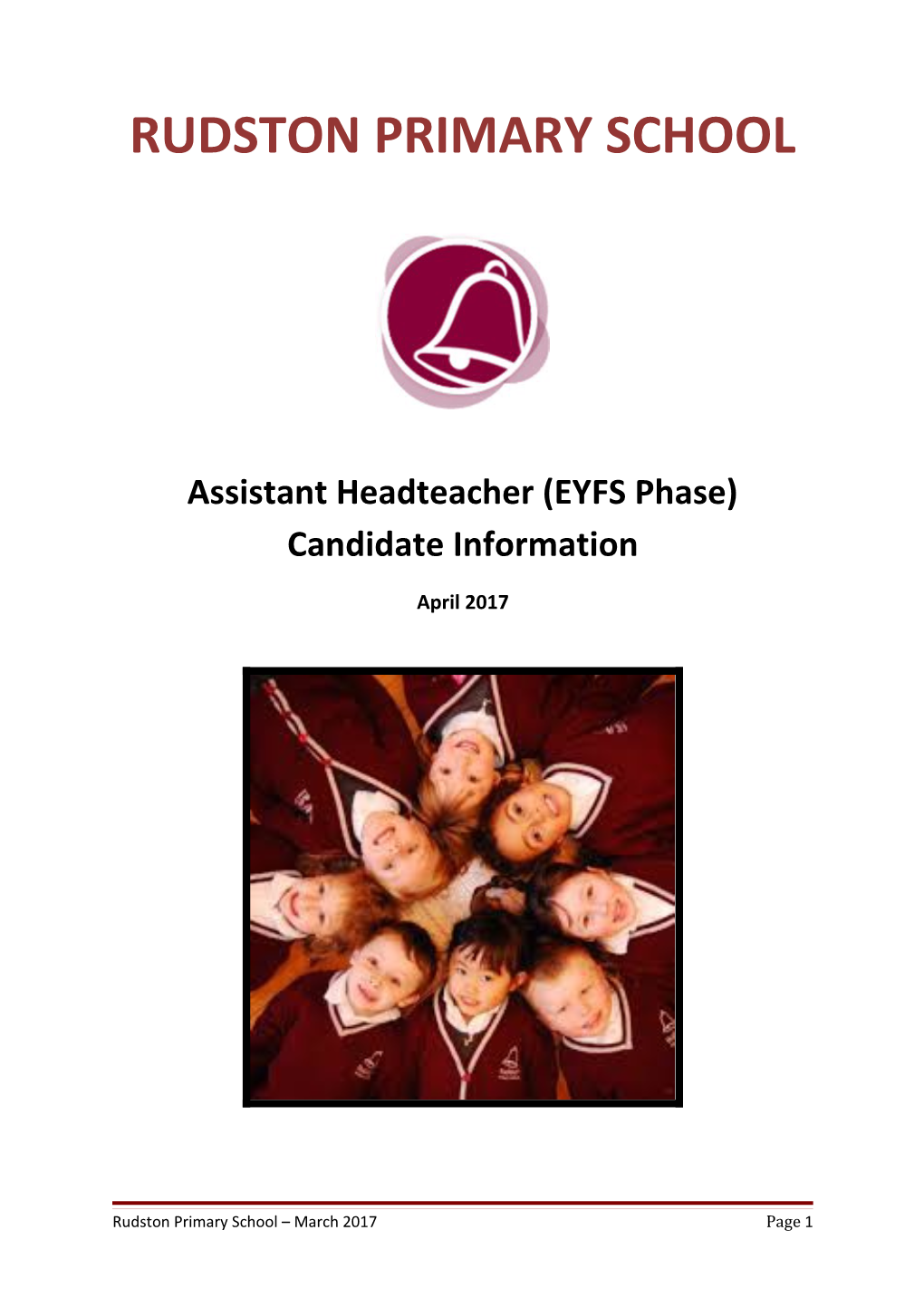 Assistant Headteacher (EYFS Phase) Candidate Information