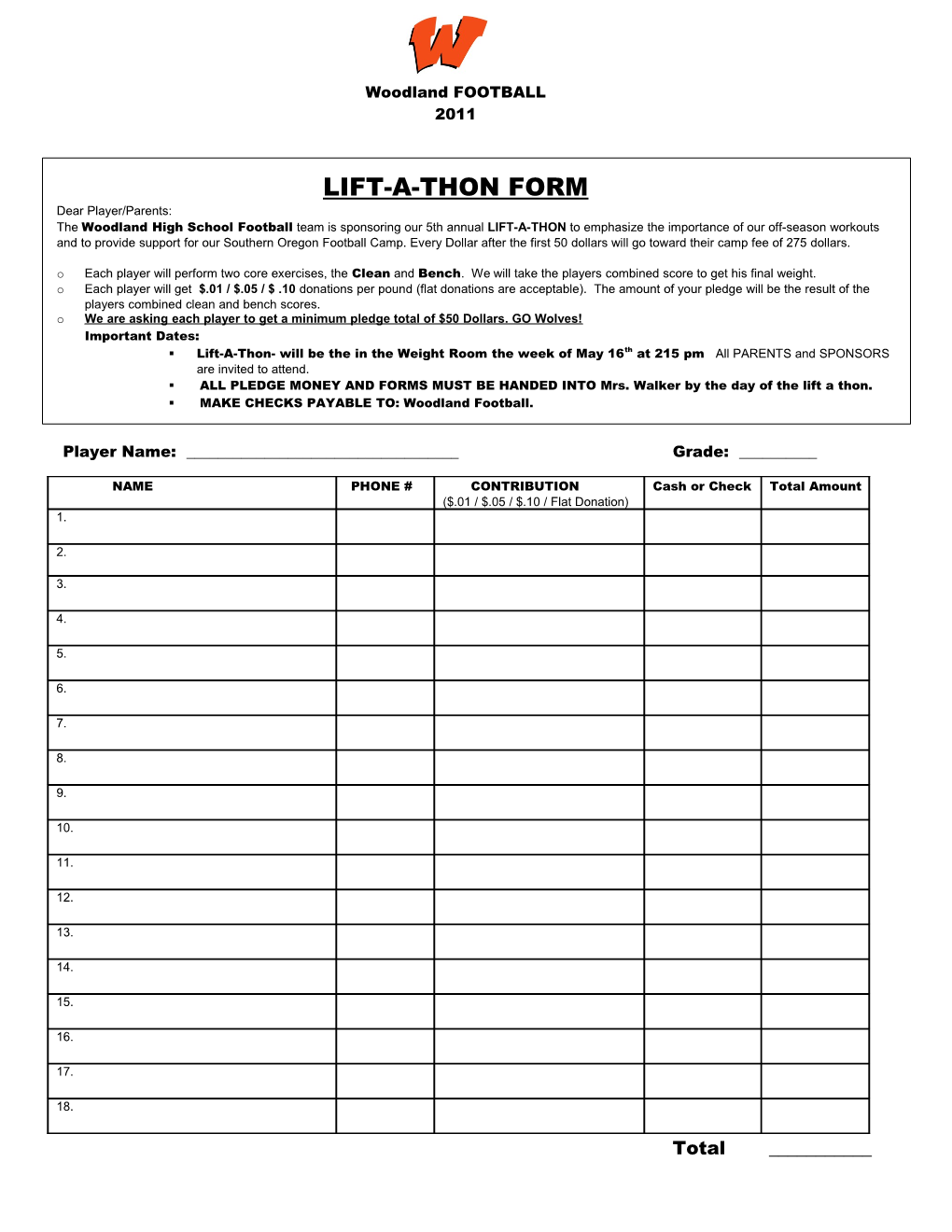 Lift-A-Thon Form