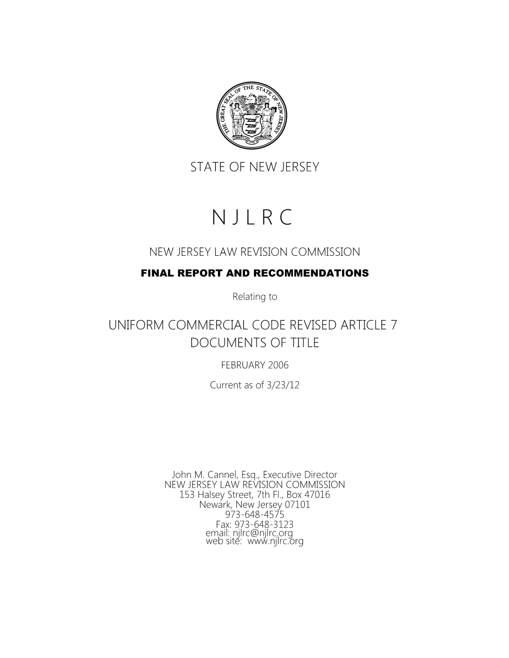 New Jersey Law Revision Commission s9