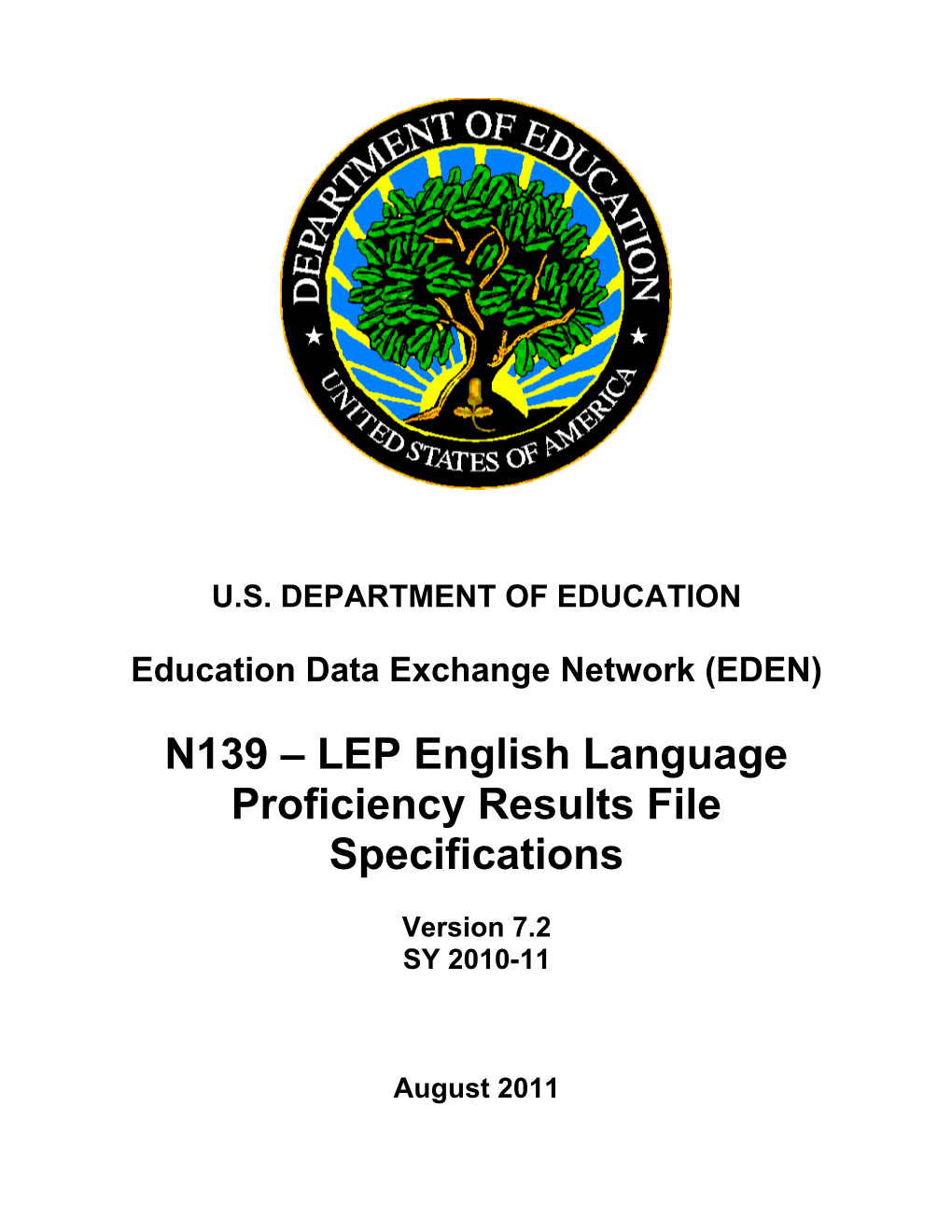 LEP English Language Proficiency Results File Specifications