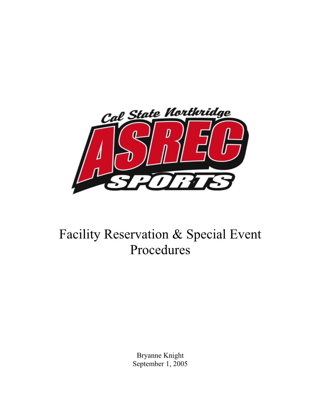 Facility Reservation & Special Event Procedures