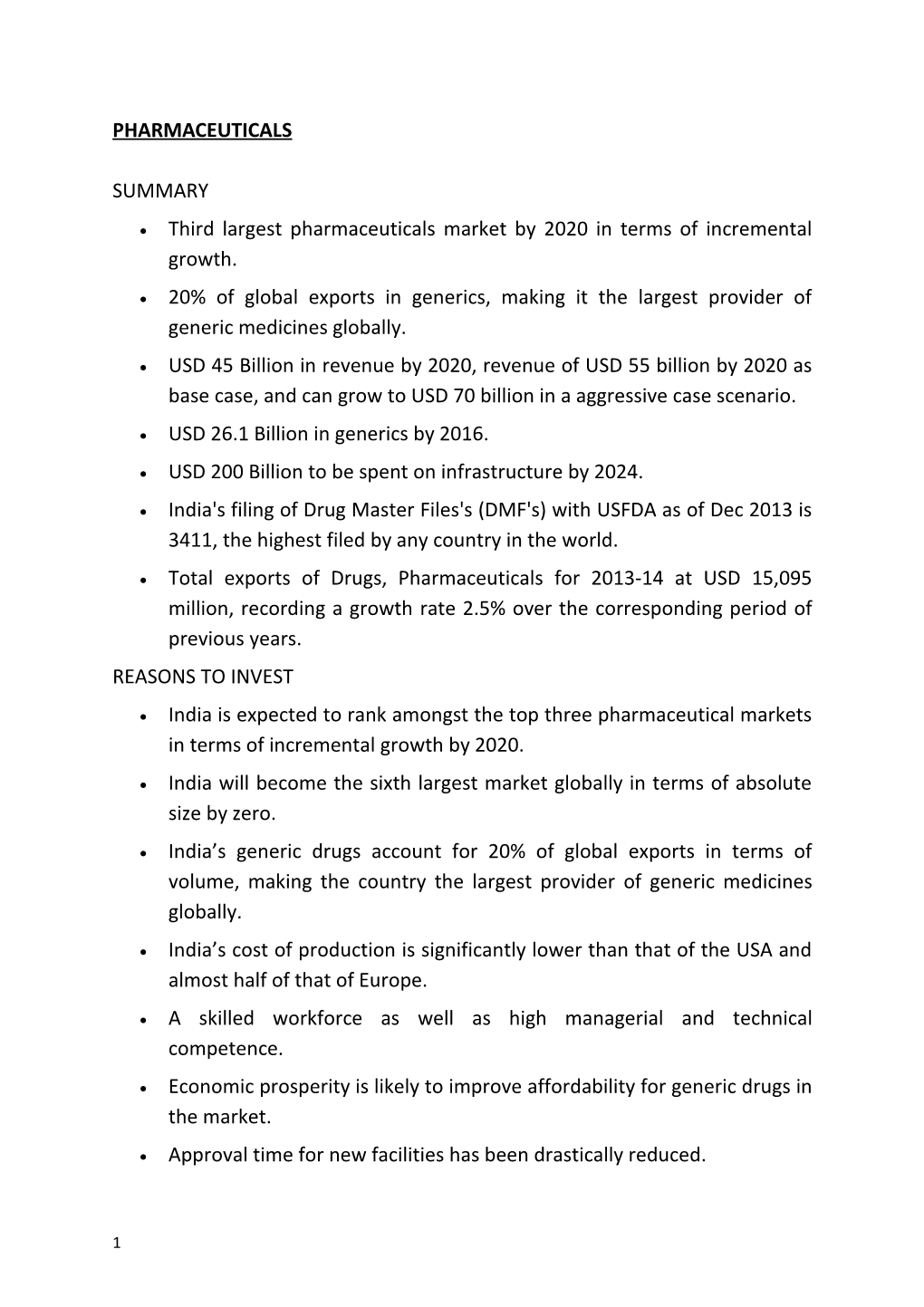 20% of Global Exports in Generics, Making It the Largest Provider of Generic Medicines Globally