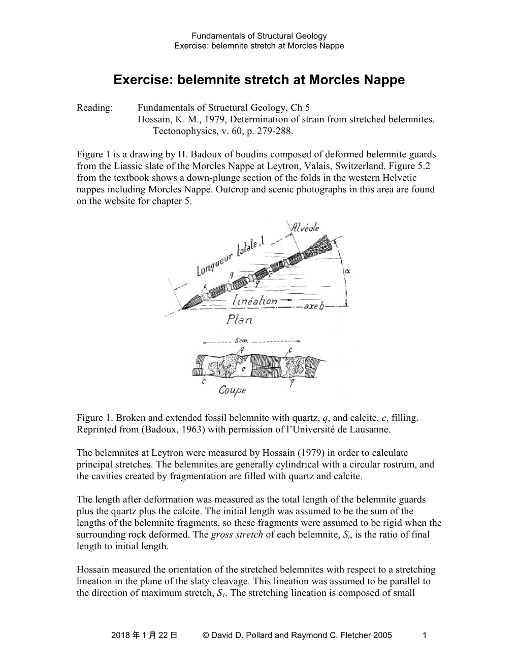 Exercise: Belemnite Stretch at Morcles Nappe