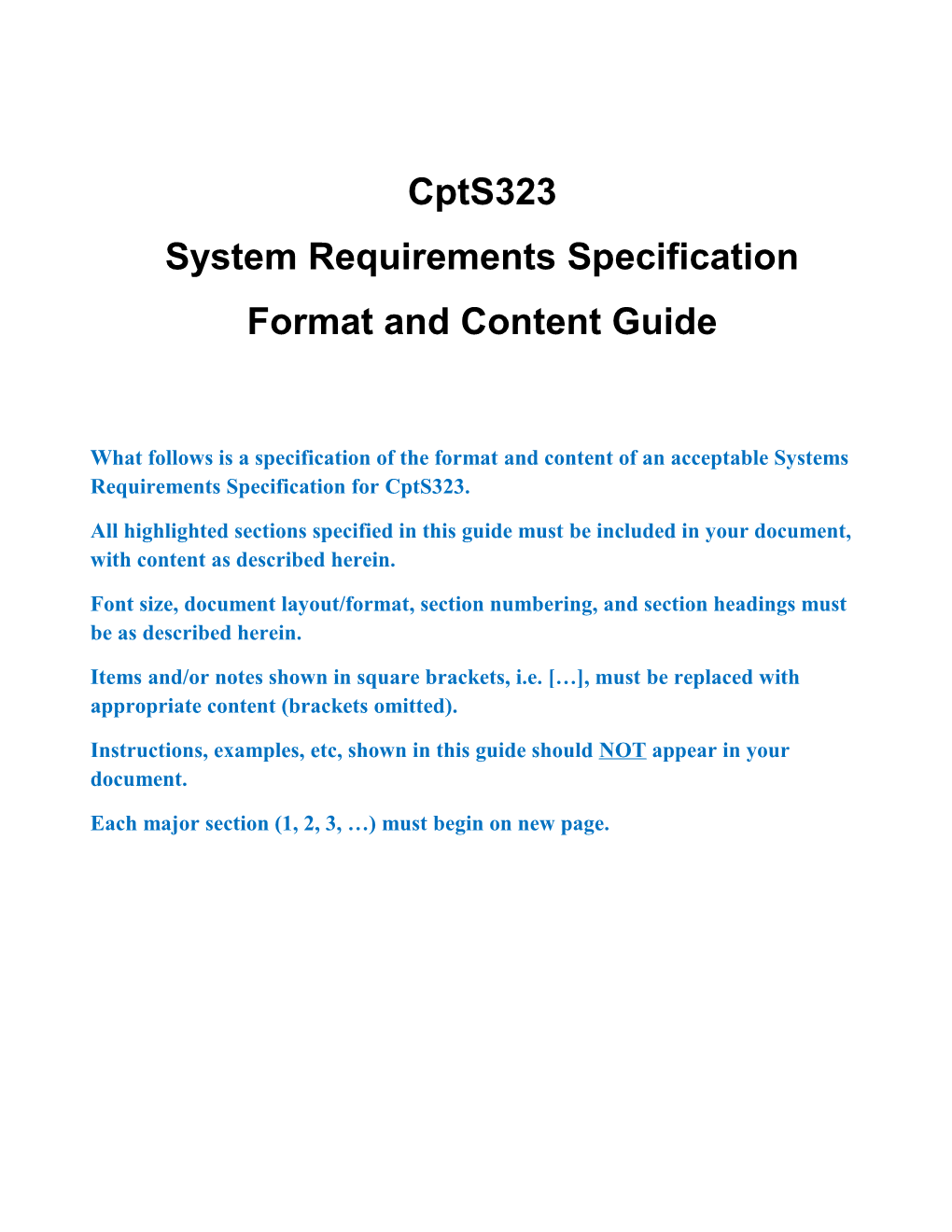 System Requirements Specification Insert Product Name Here in Header
