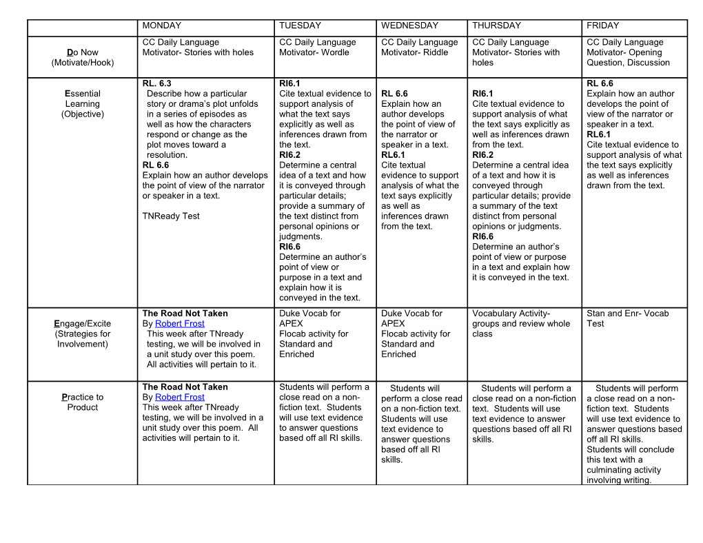 Plan to Teach, Teach to Plan