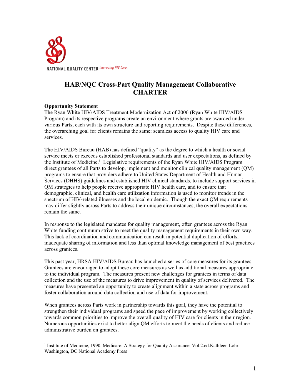 HAB/NQC Cross-Part Quality Management Collaborative