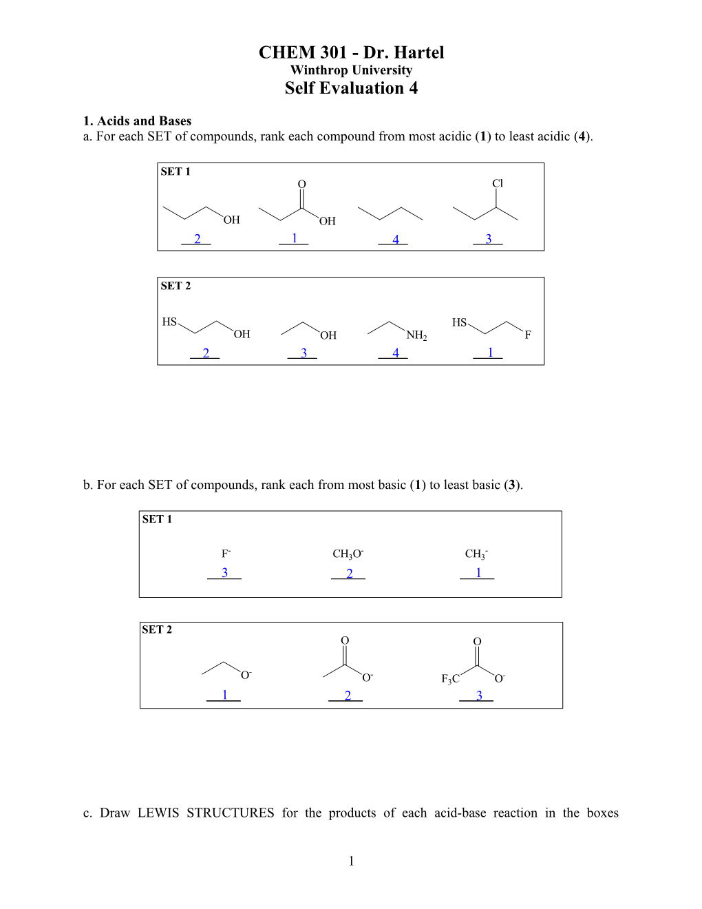 CHEM 301 - Dr. Hartel