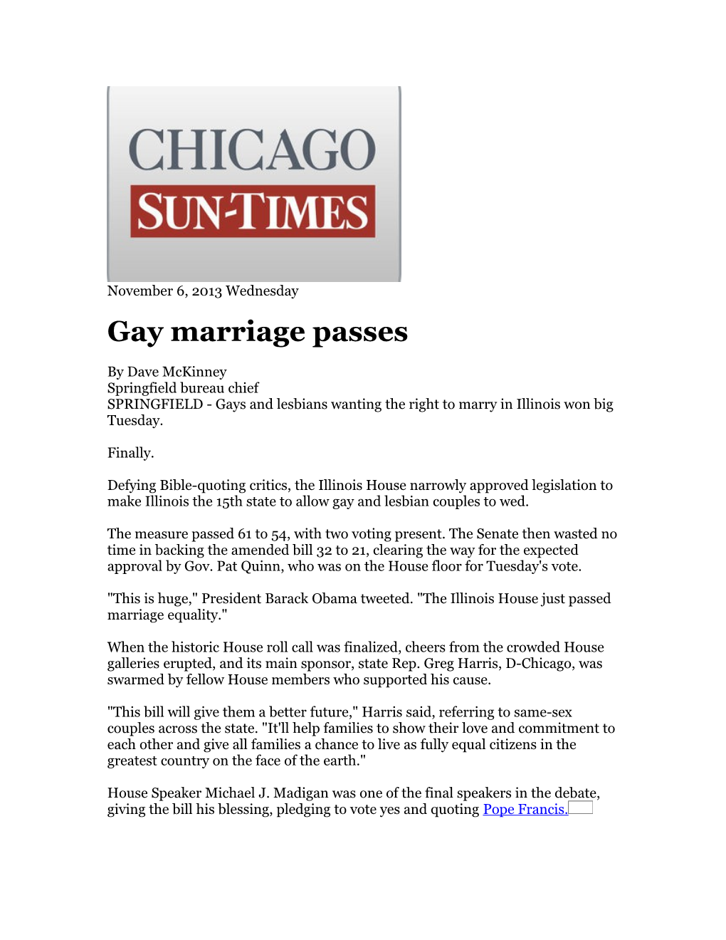 Gay Marriage Passes