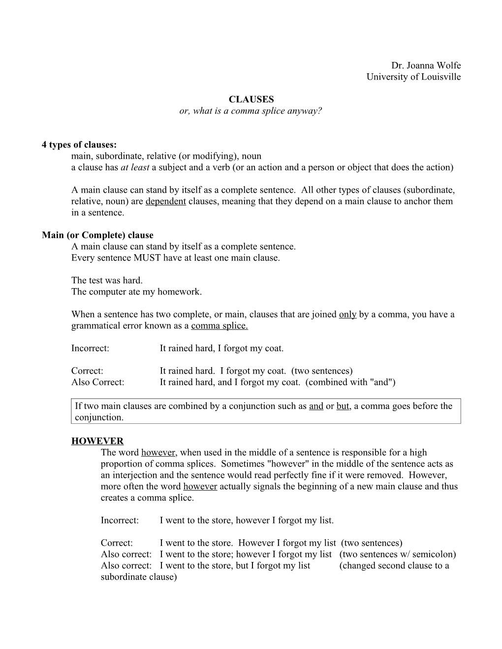 4 Types of Clauses