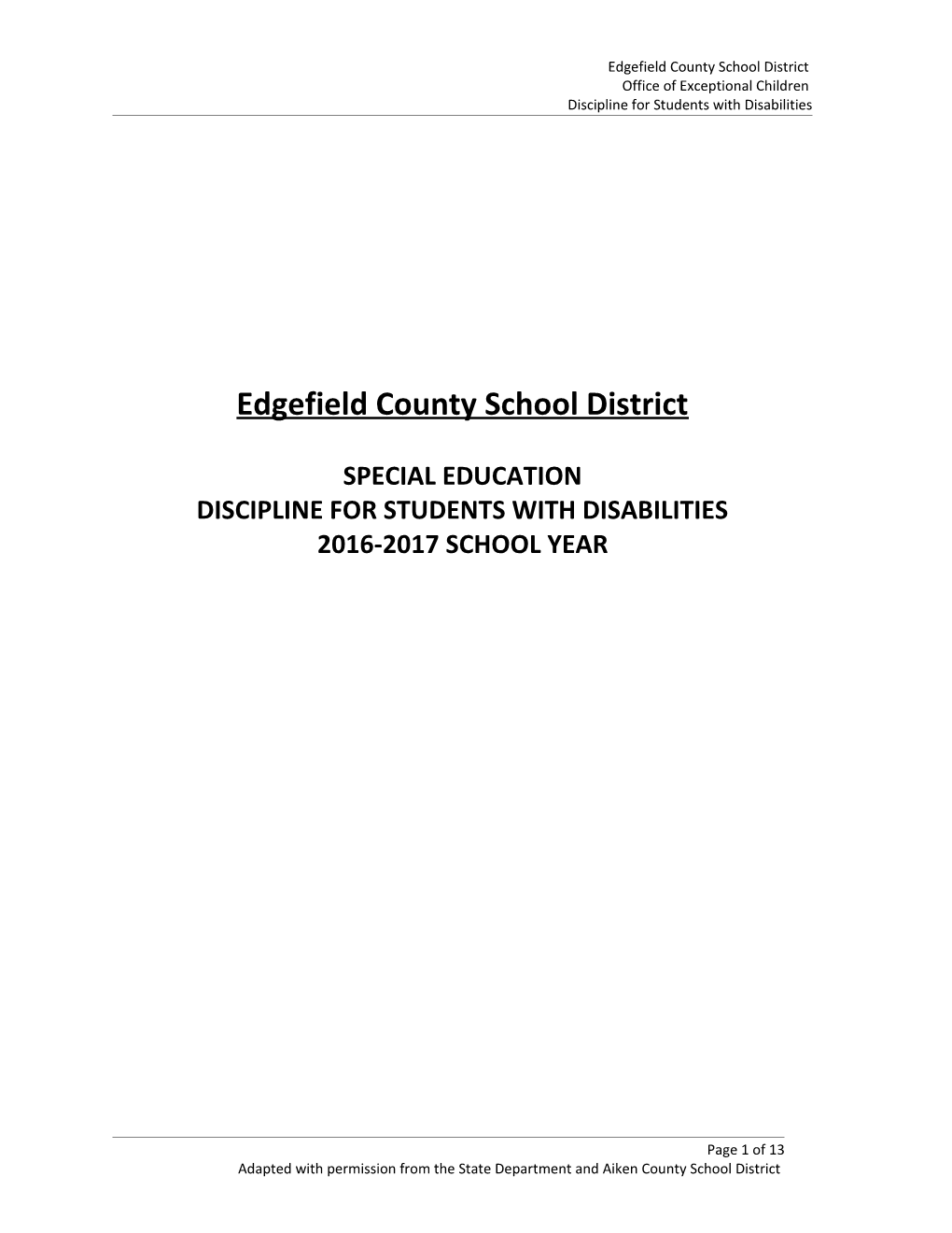 Edgefield County School District