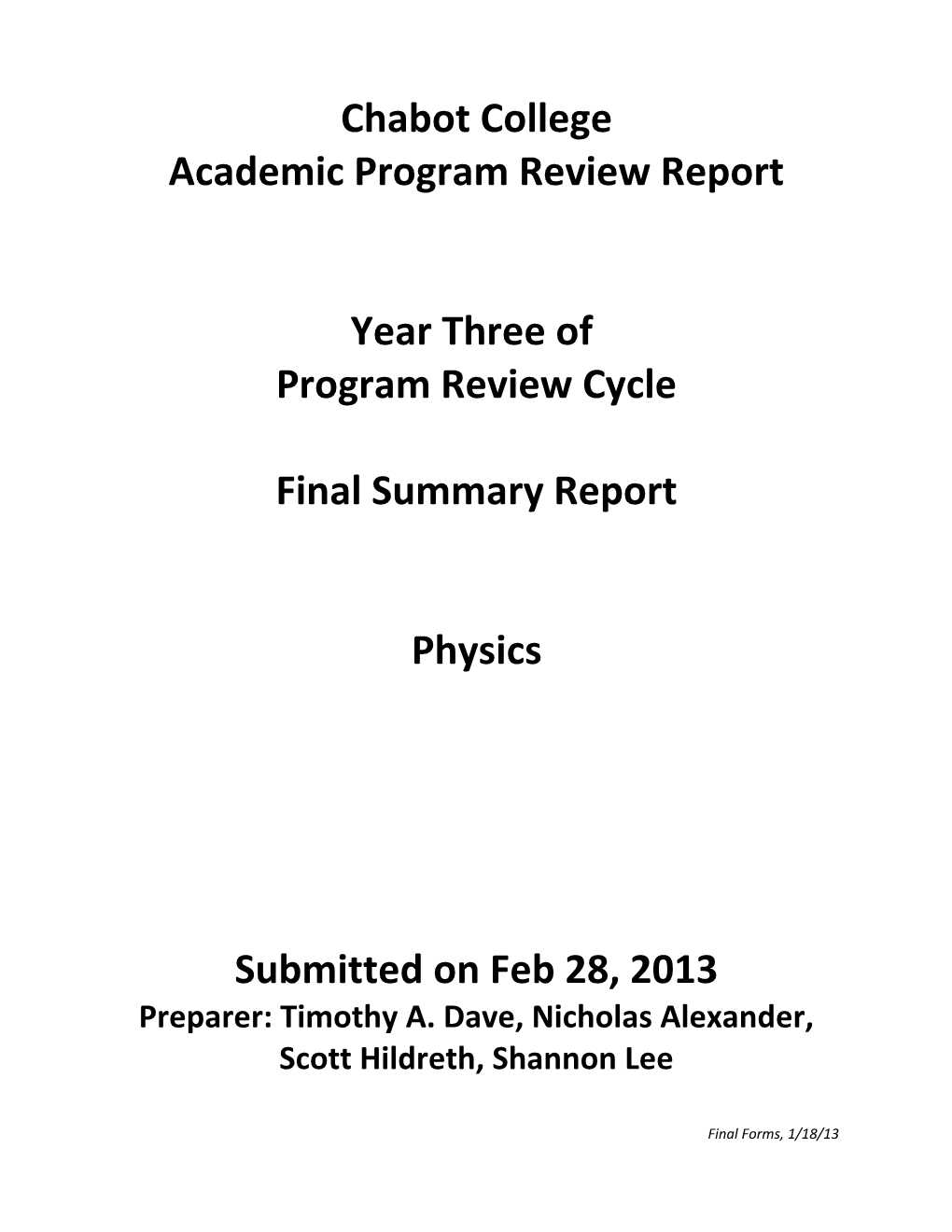 Academic Program Review Report s5