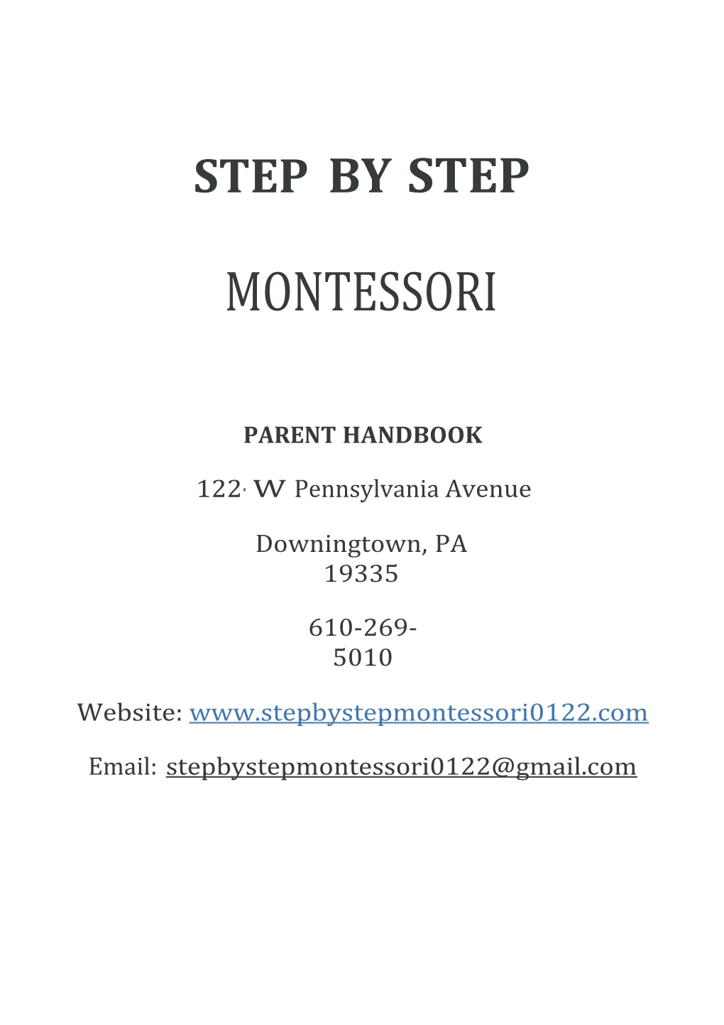 Step by Step Montessori Preschool