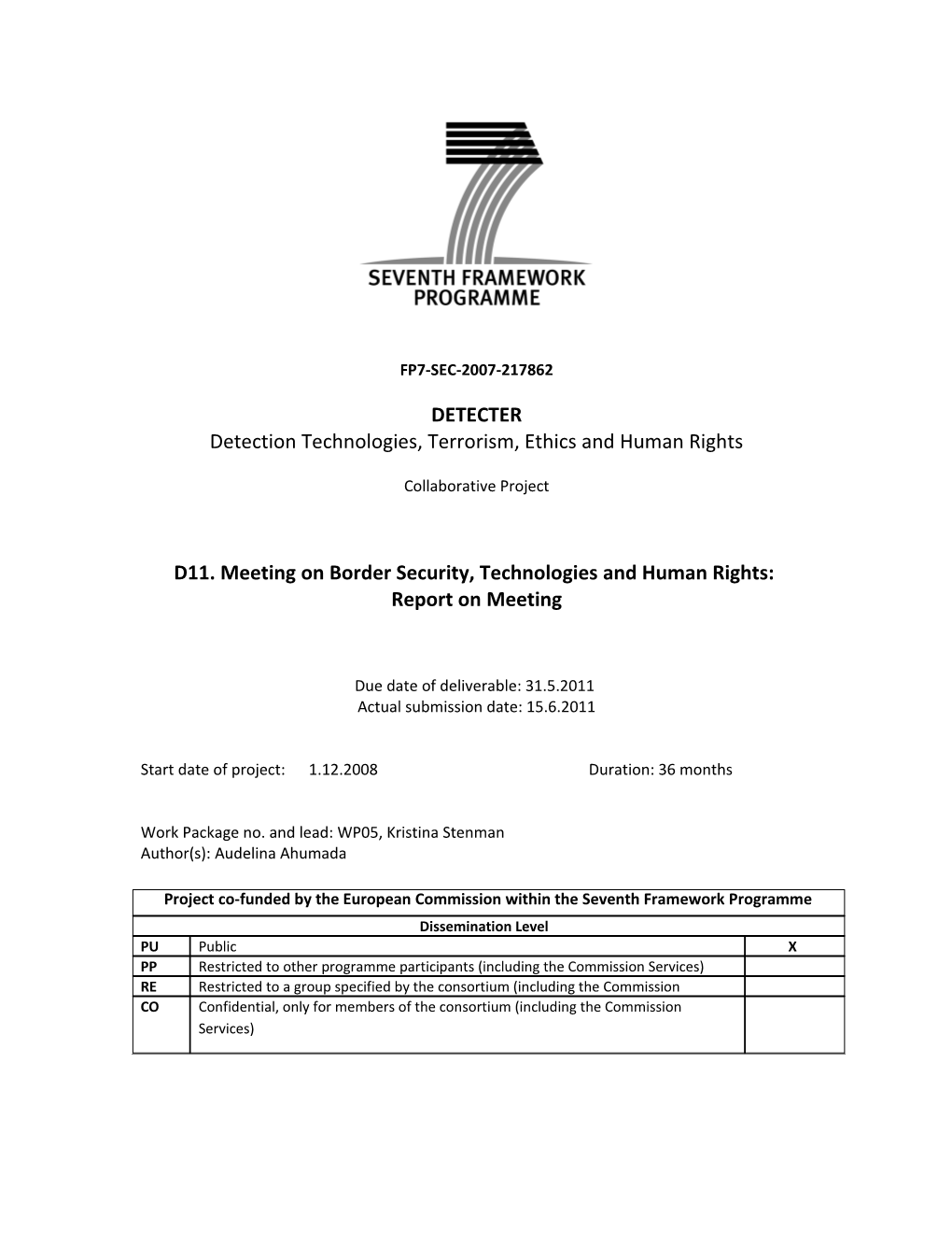 Detection Technologies, Terrorism, Ethics and Human Rights s1
