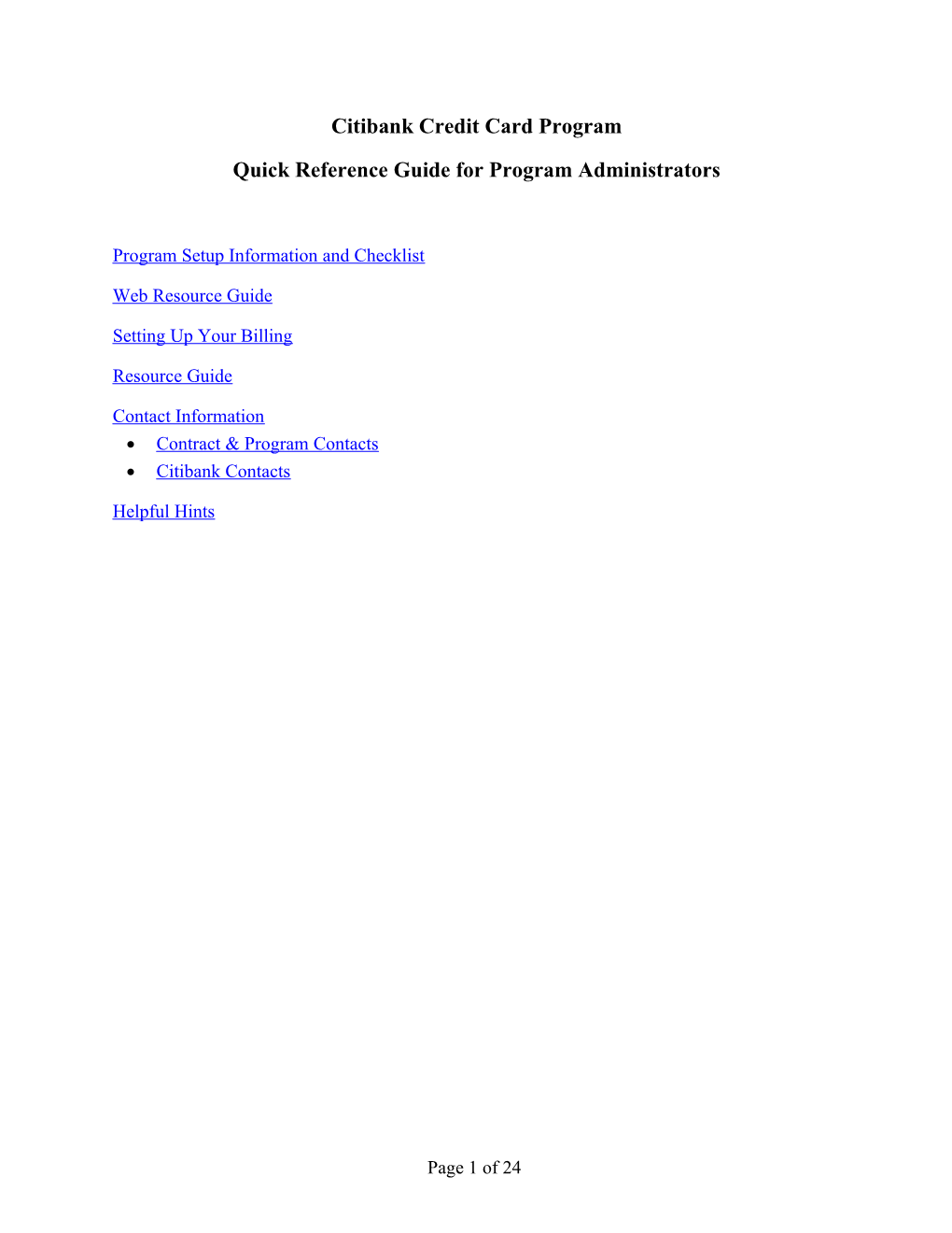 Quick Reference Guide for Program Administrators