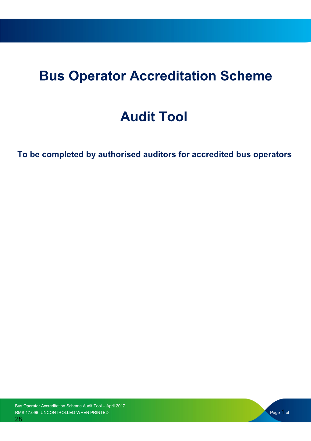 Bus Operator Accreditation
