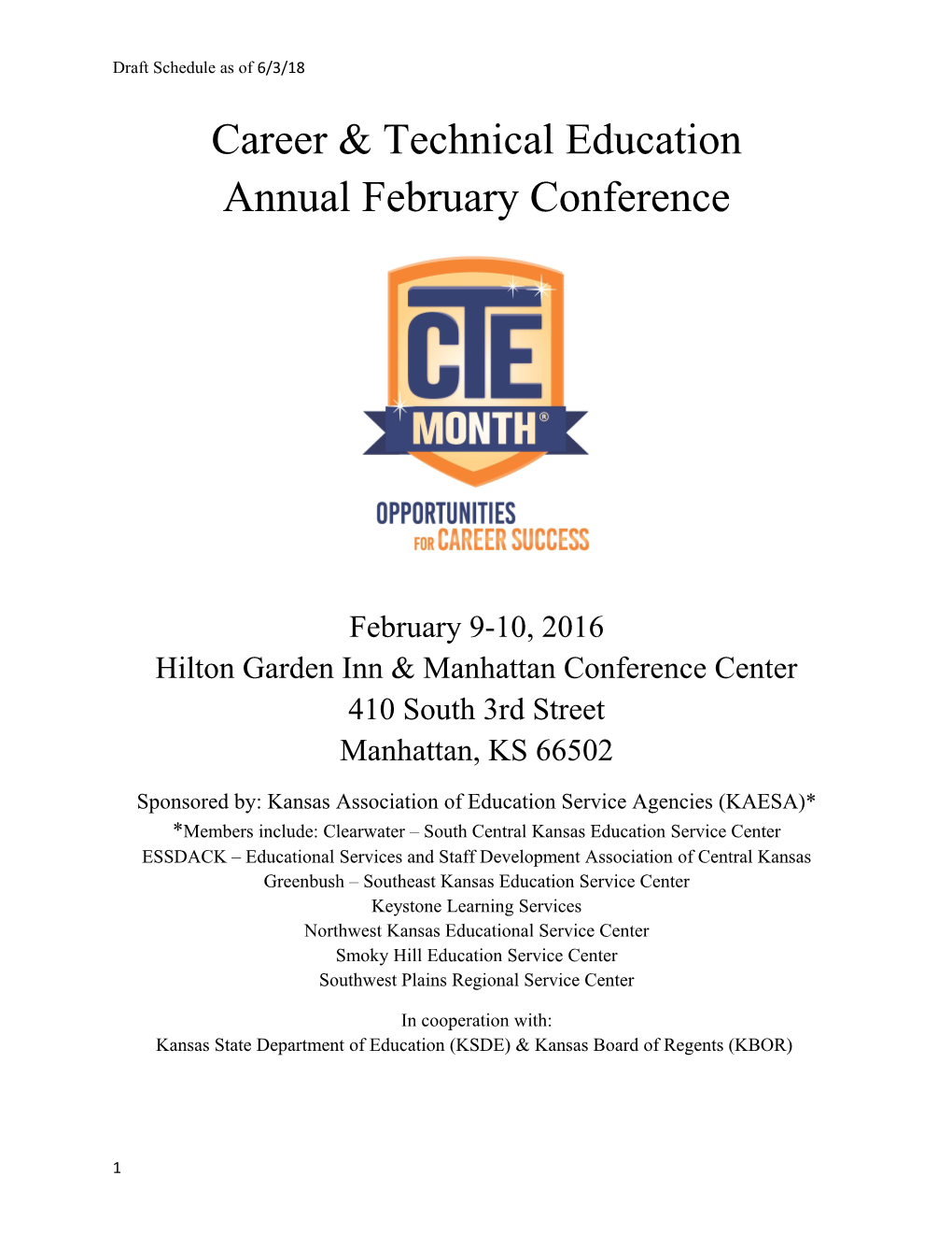 Career & Technical Education Annual February Conference