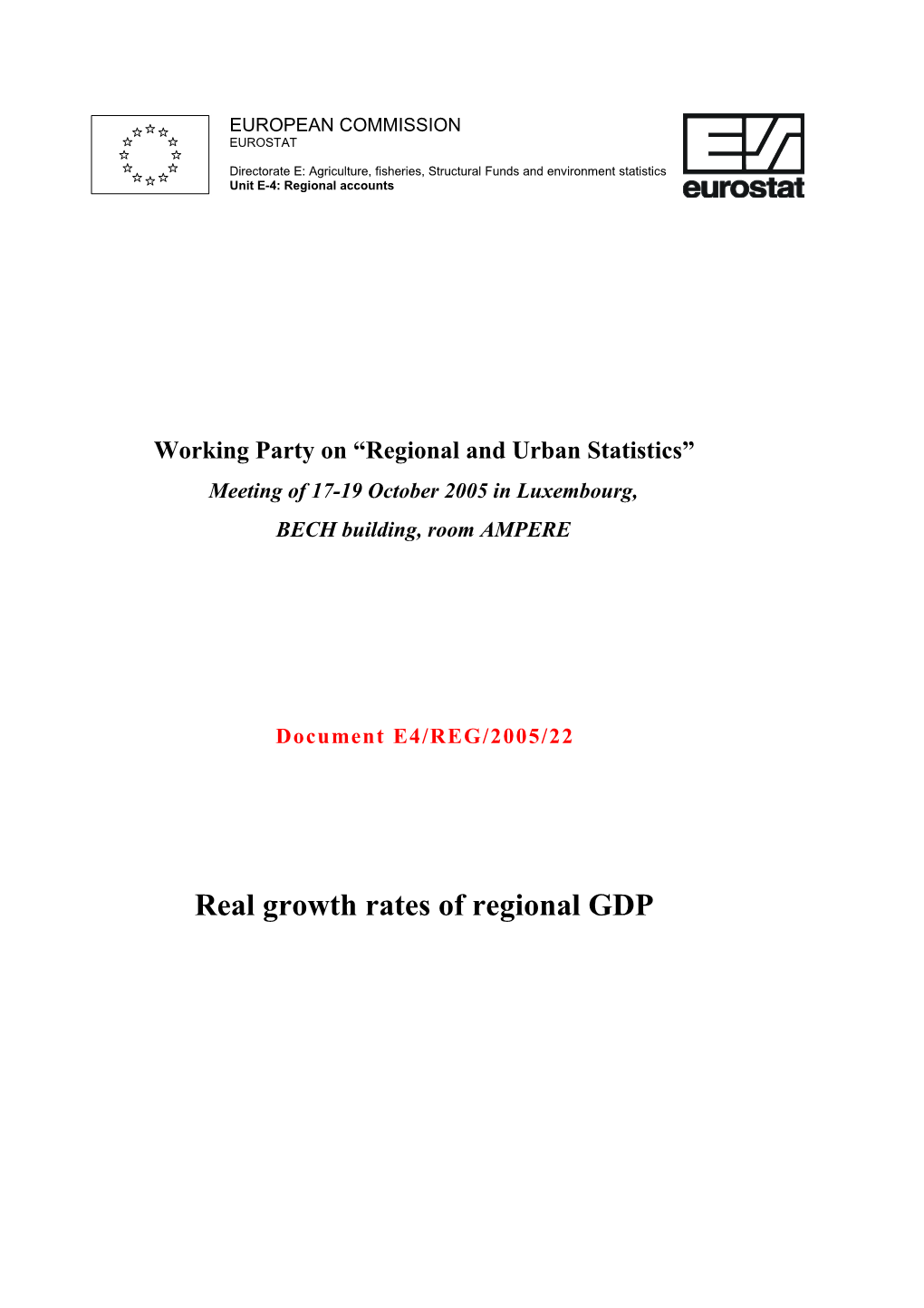 Regional Statistics Publications