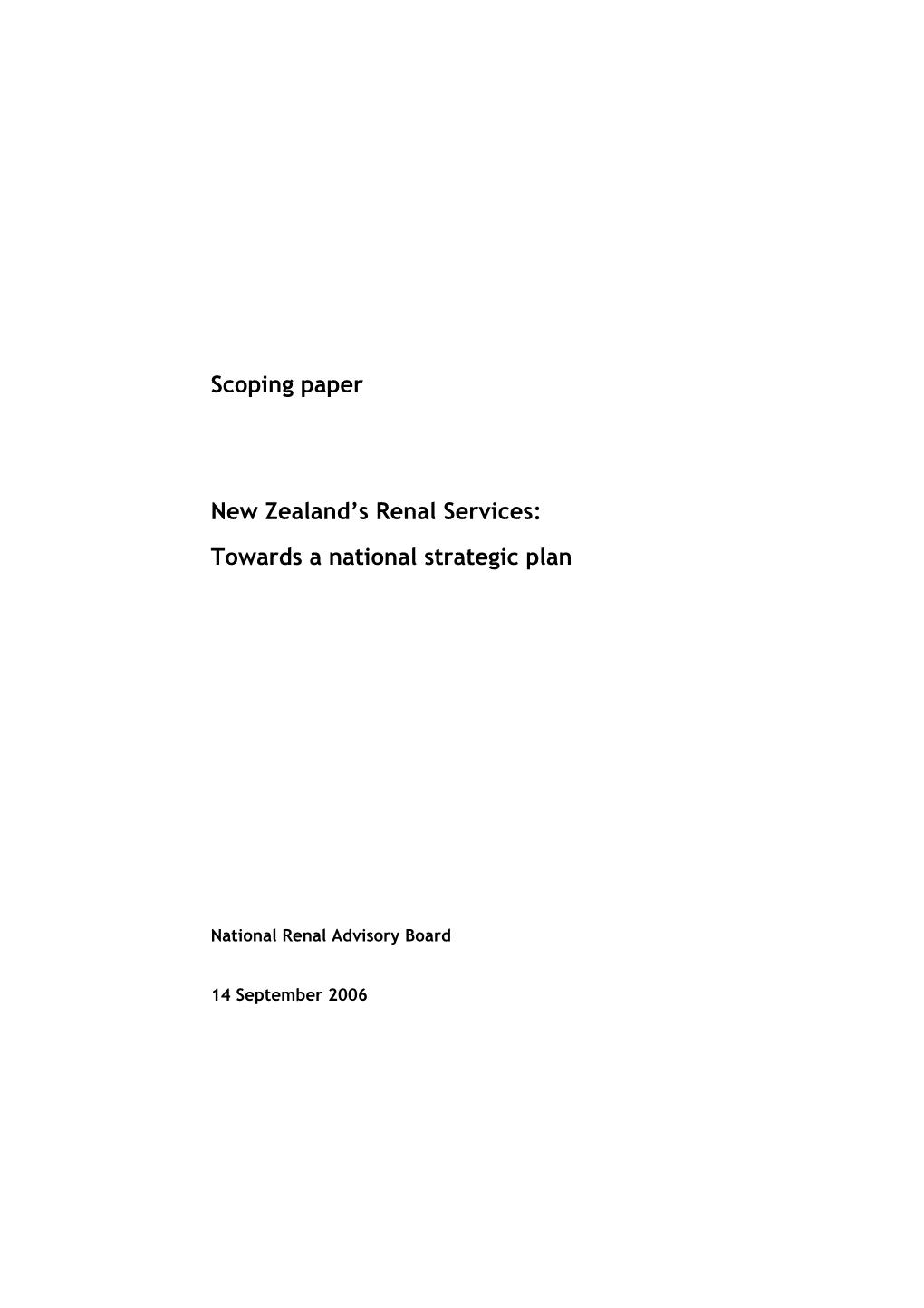 New Zealand S Renal Services