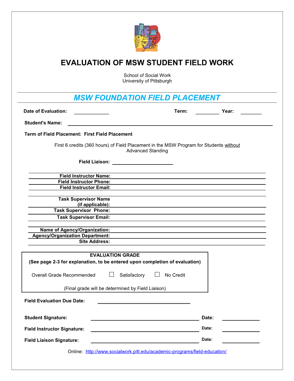 Evaluation of Msw Student Field Work