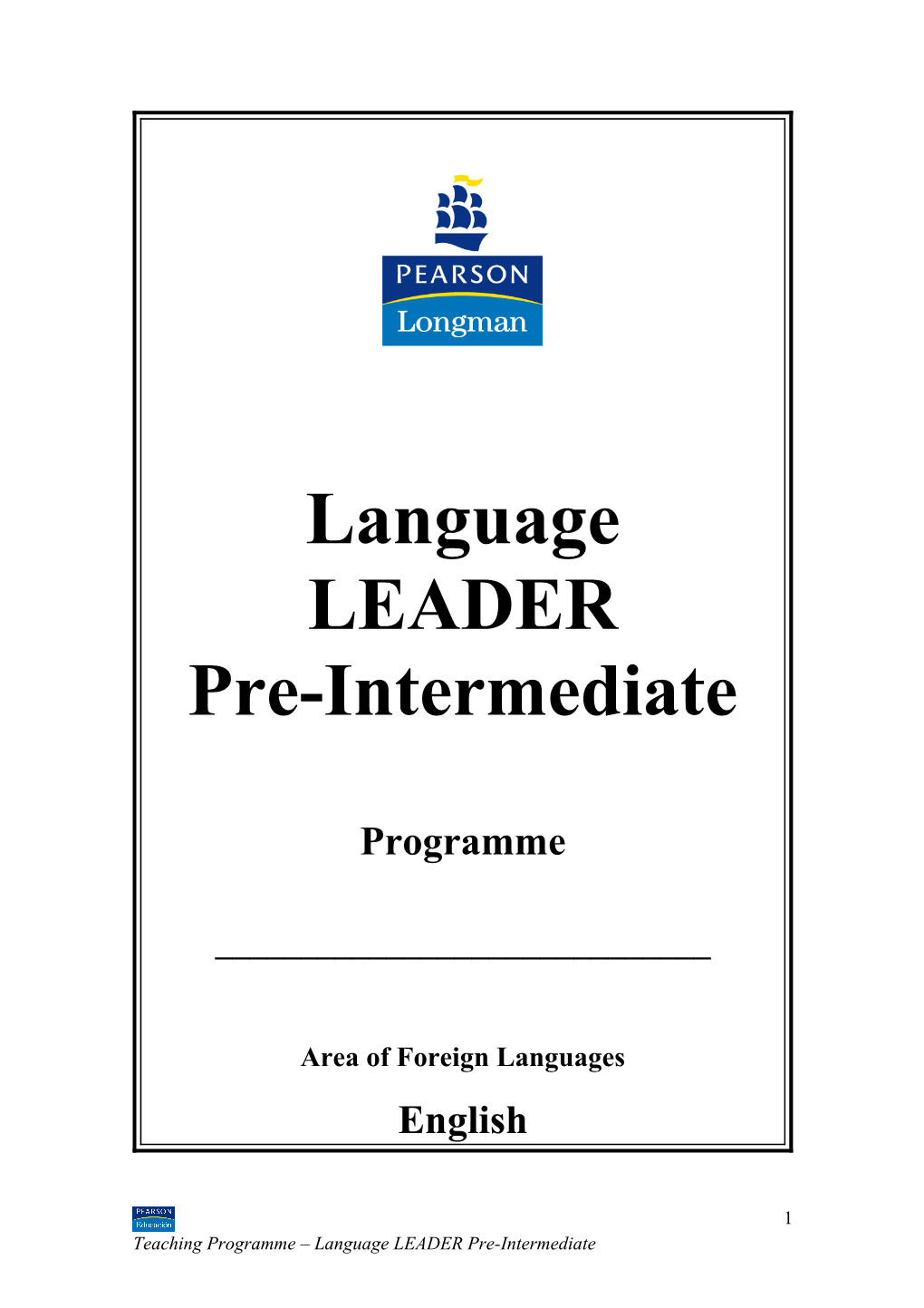 Language LEADER Teaching Programme