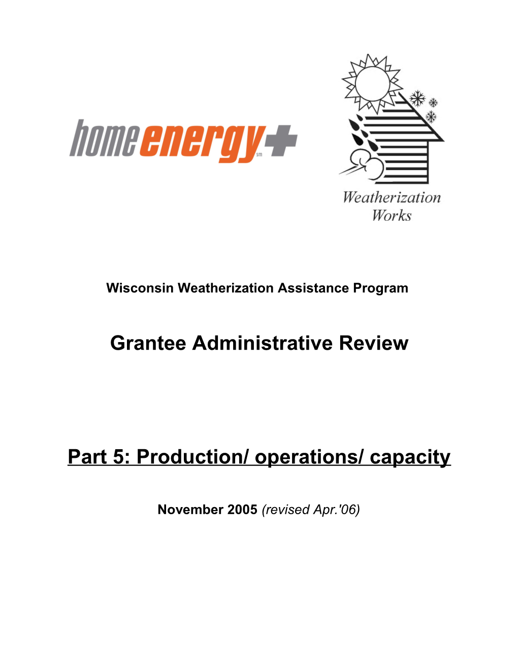 Wisconsin Weatherization Assistance Program