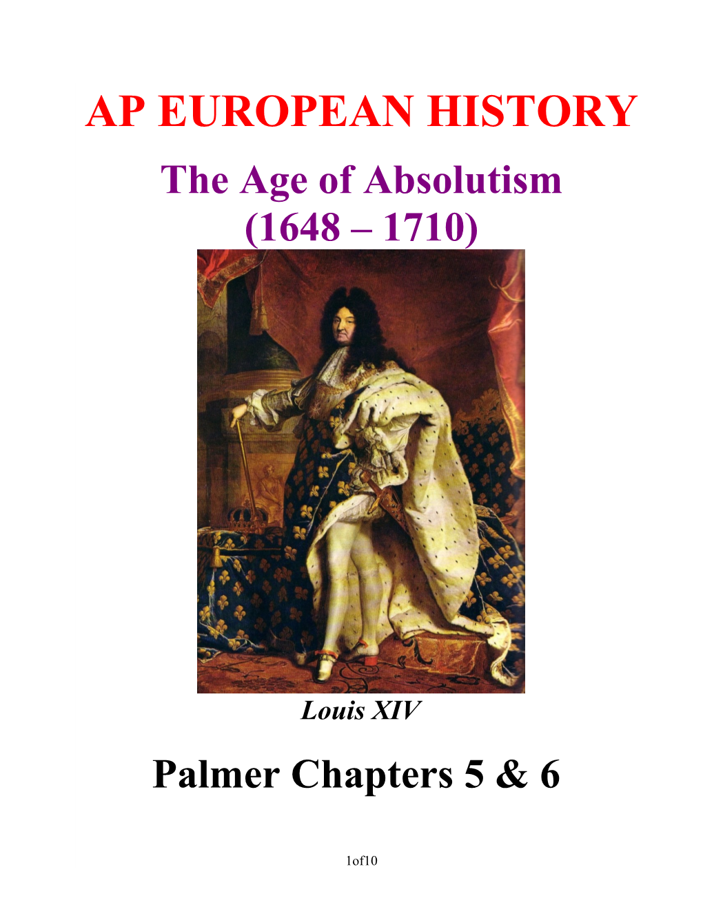 AP European History s5