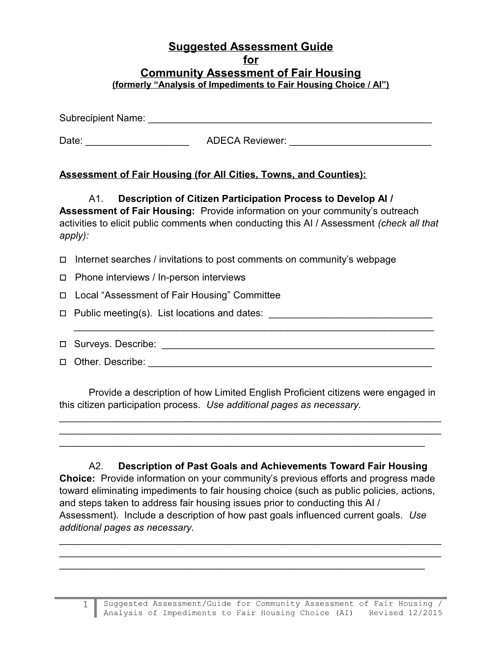 13 2010 Analysis of Impediments to Fair Housing Choice 112210