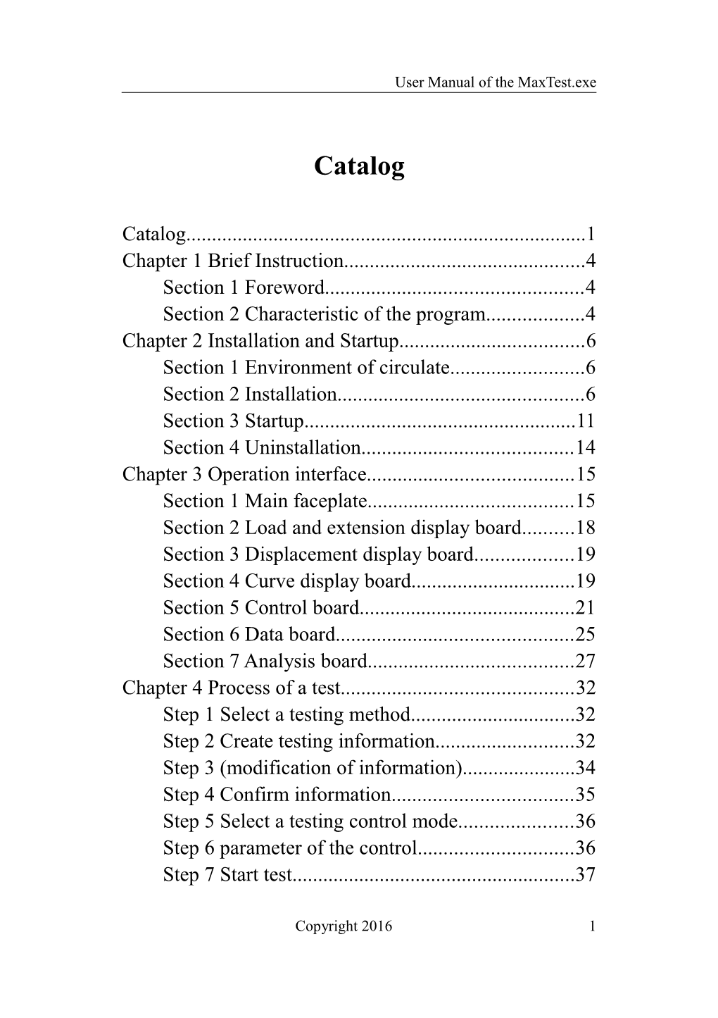 Chapter 1 Brief Instruction