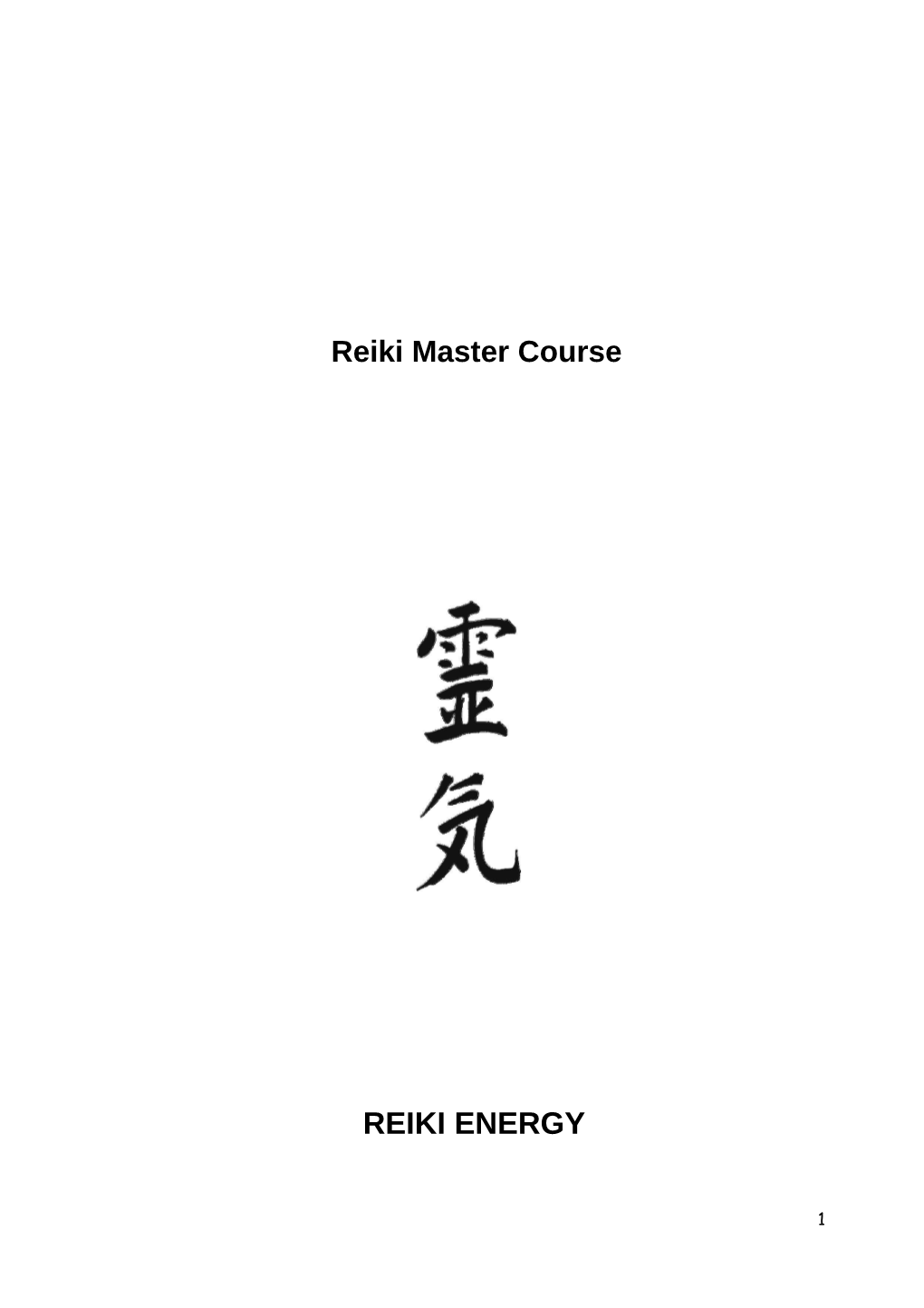Reiki Master Course