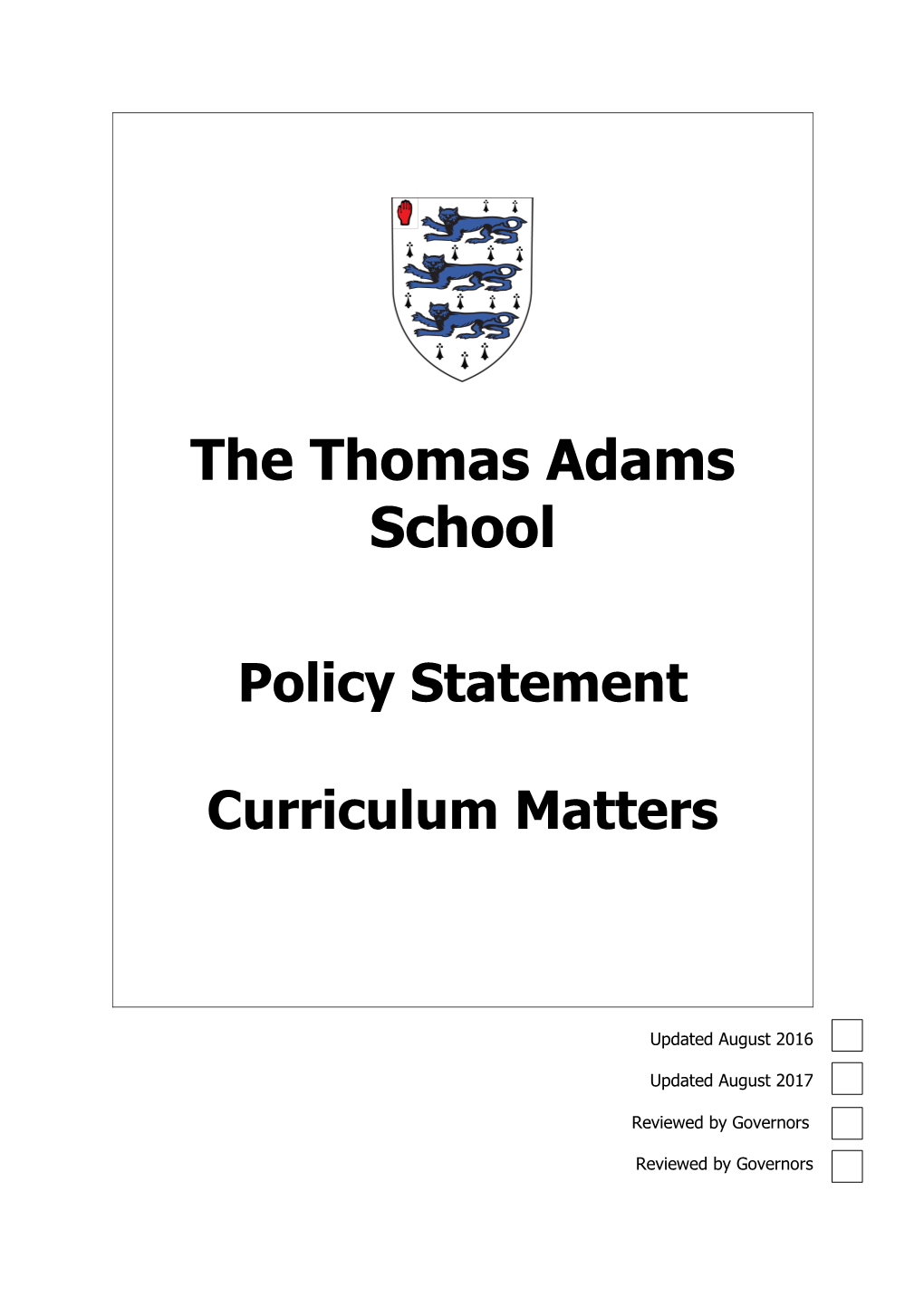 The Thomas Adams School
