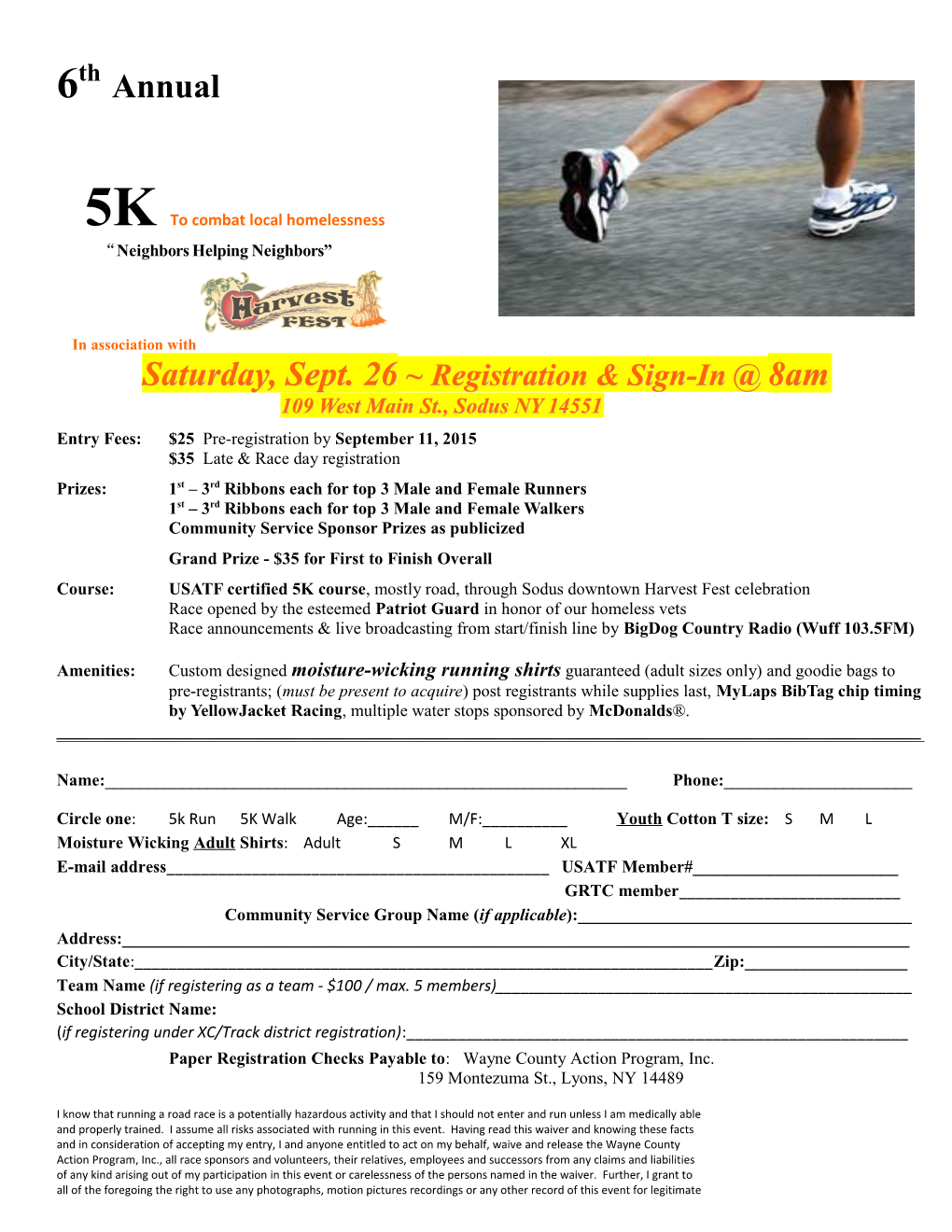 5K to Combat Local Homelessness