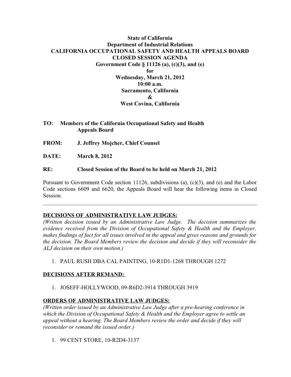 California Occupational Safety & Health Appeals Board s7