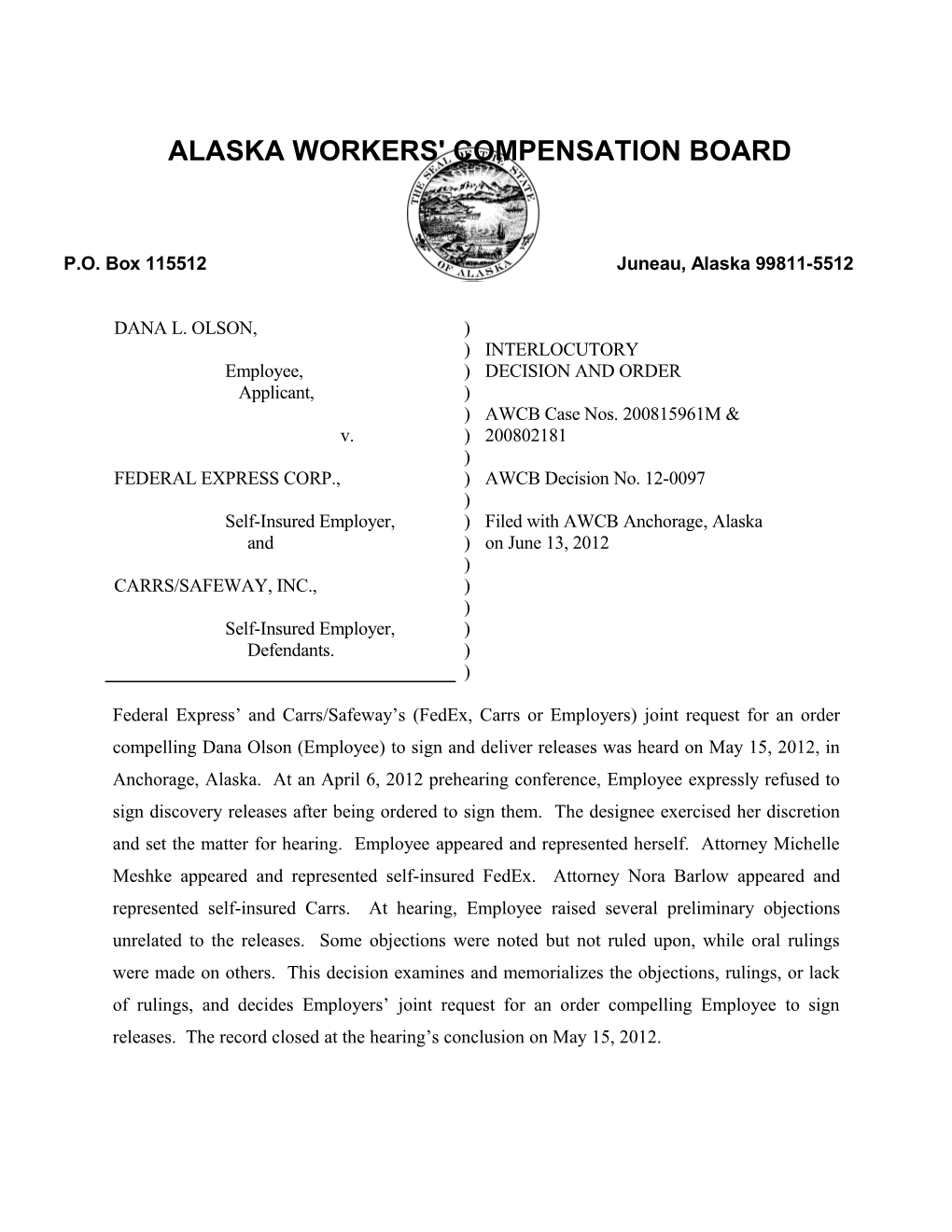 Alaska Workers' Compensation Board s28