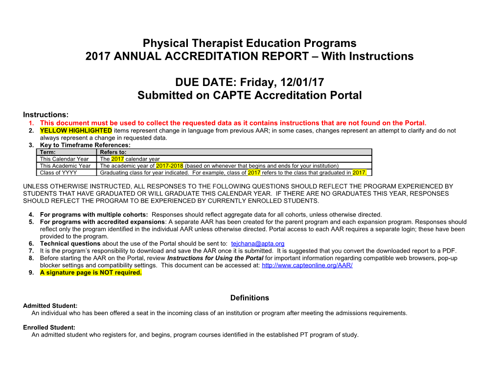 Physical Therapist Education Programs