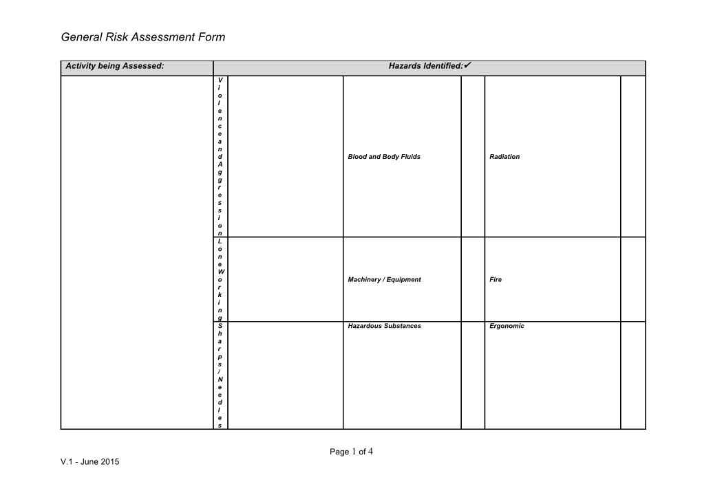 General Risk Assessment Form s6