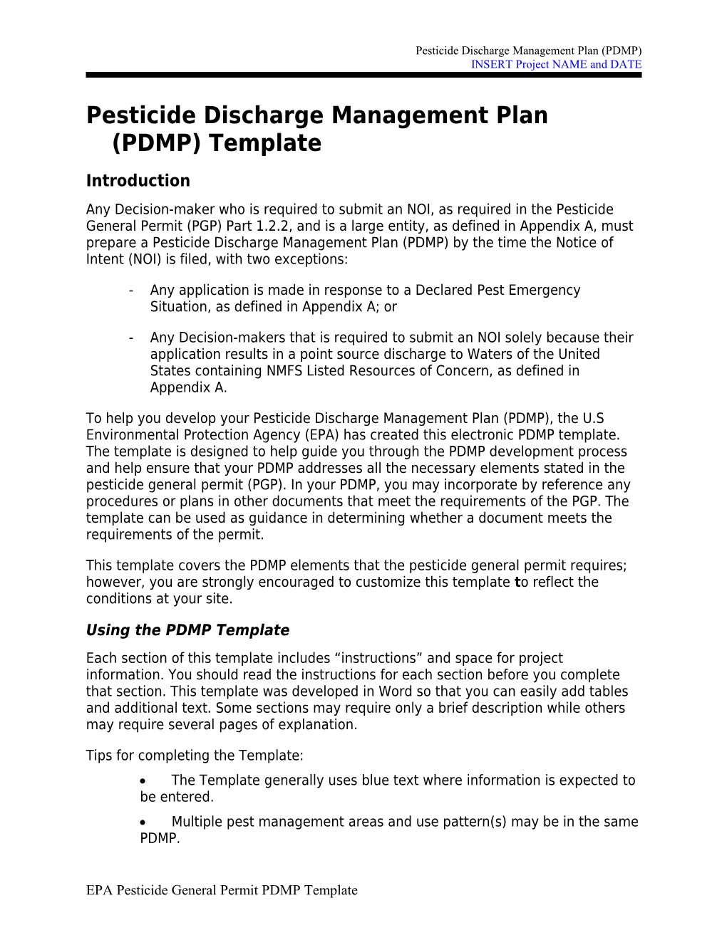 Industrial Stormwater Pollution Prevention Plan Template s1