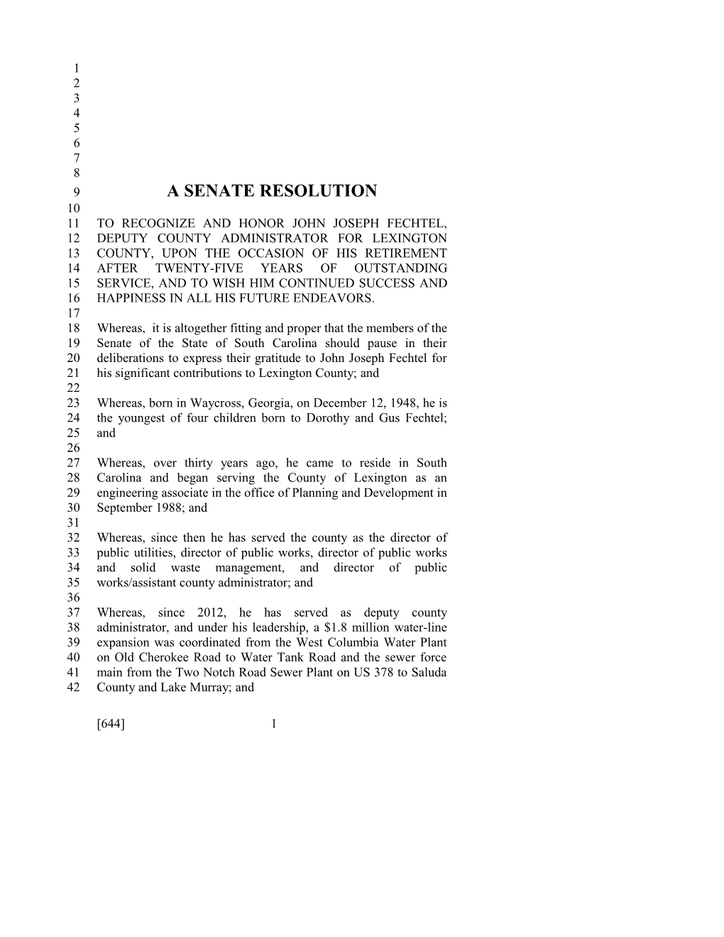 A Senate Resolution s11
