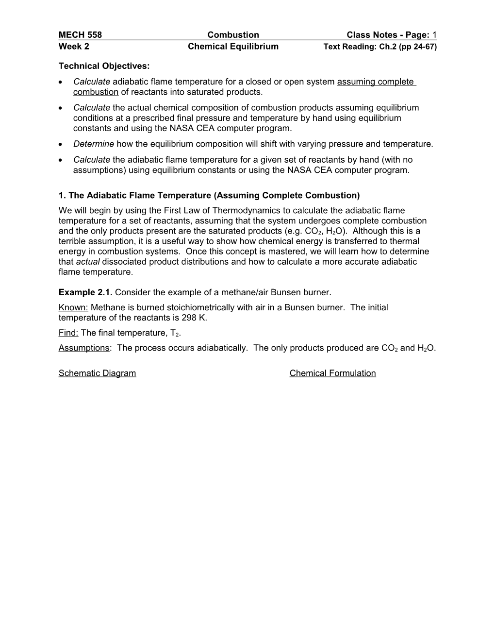 MECH 558 Combustion Class Notes - Page: 1