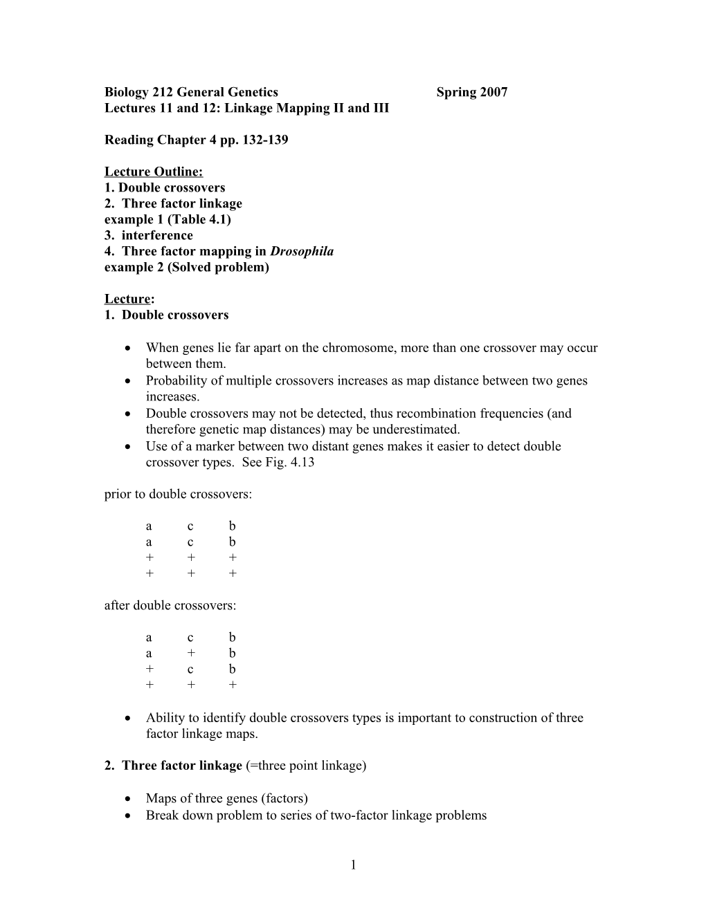 Biology 212 General Genetics s2