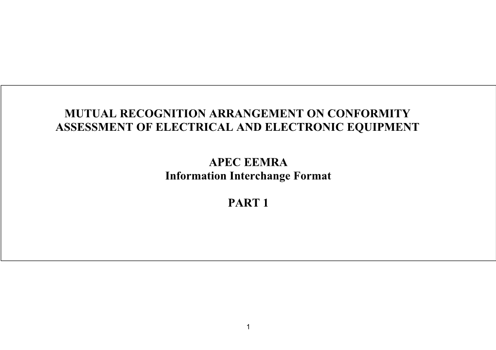 APEC EEMRA Information Interchange Format