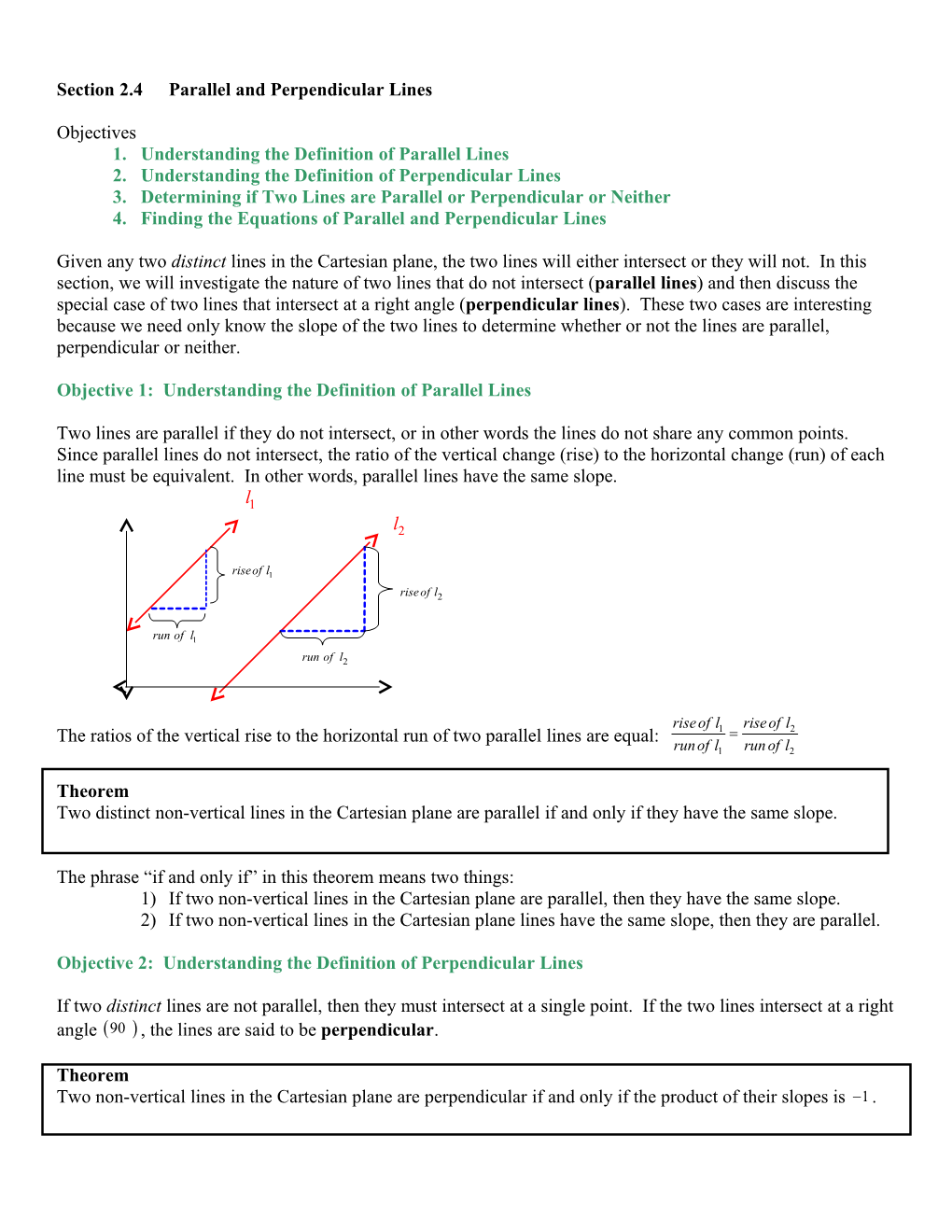 Chapter 2 the Cartesian Coordinate System, Lines and Circles