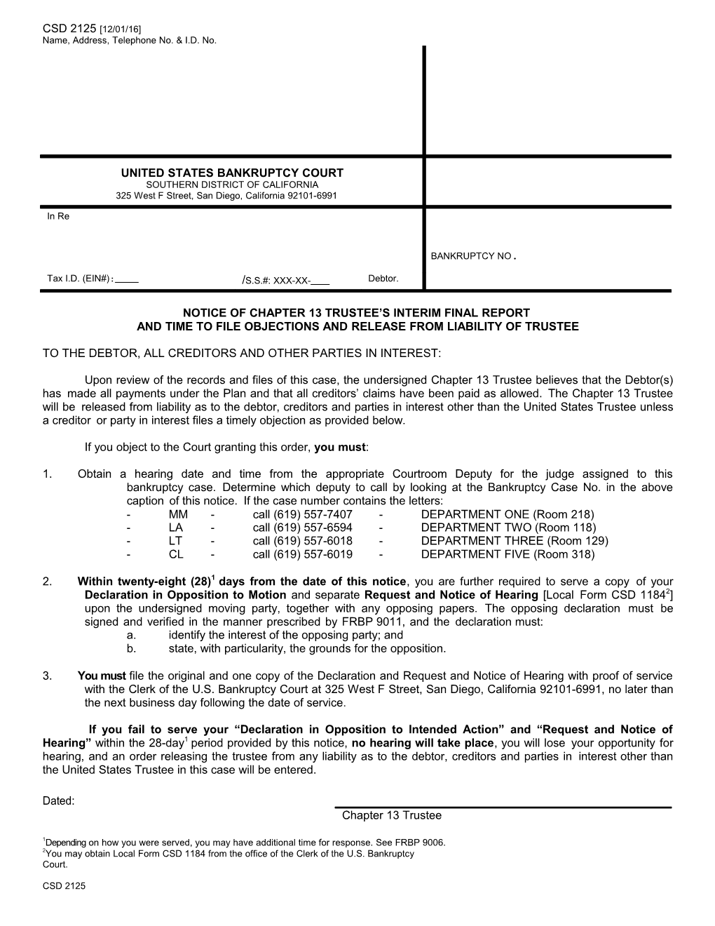 Notice of Chapter 13 Trustee S Interim Final Report